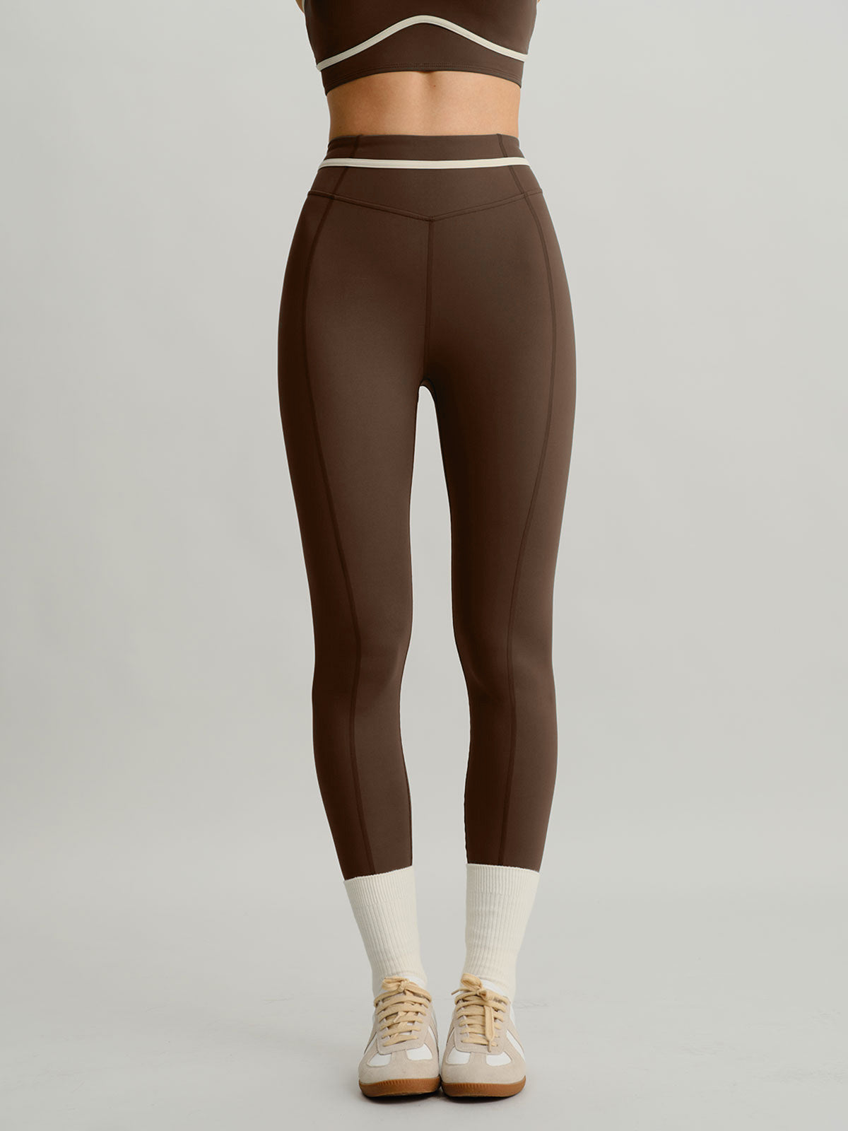 Women's Knitted Nylon Sports Leggings Sustainable Yoga Bottoms - BERLOOK