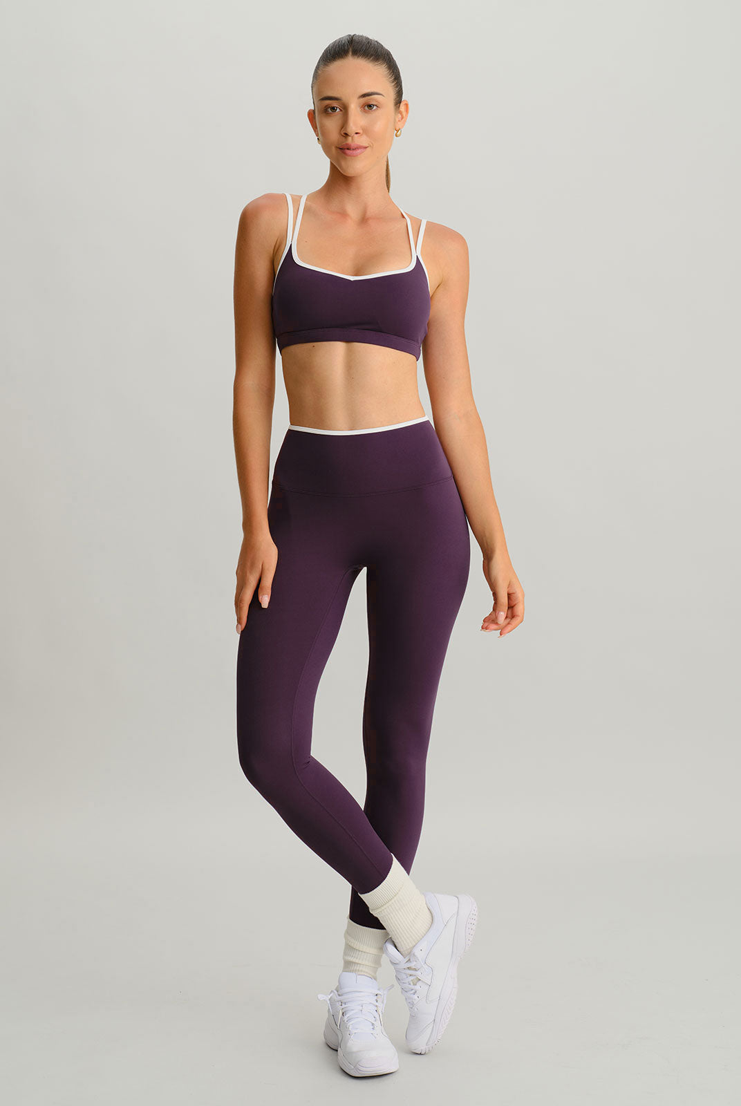 Women's Knitted Nylon Sports Leggings Sustainable Yoga Bottoms - BERLOOK