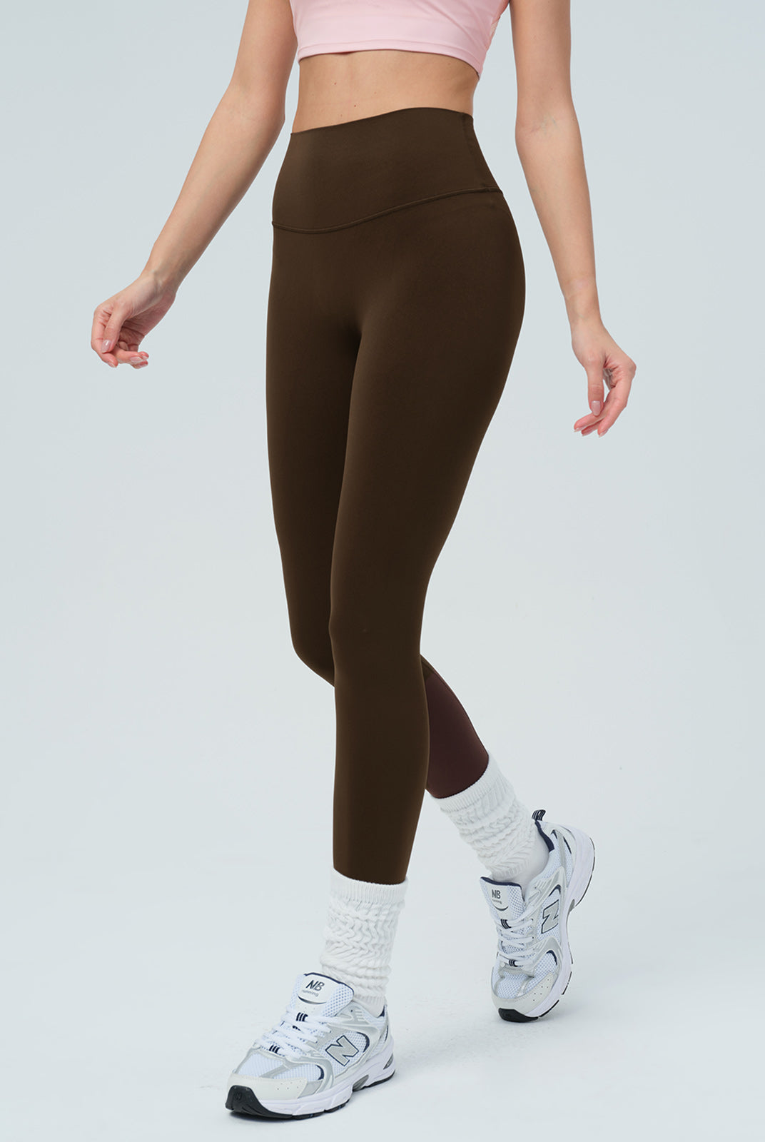 Women's Knitted Nylon Sports Leggings Sustainable Yoga Bottoms - BERLOOK