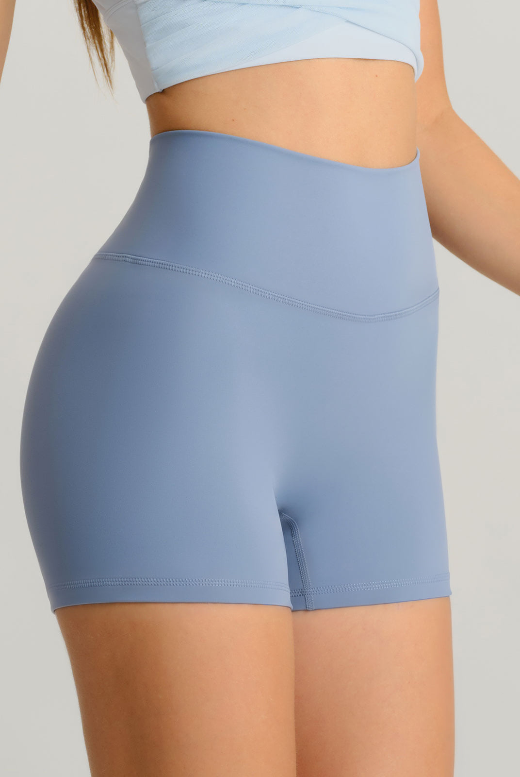 Women's Knitted Nylon Sports Shorts Sustainable Yoga Bottoms - BERLOOK