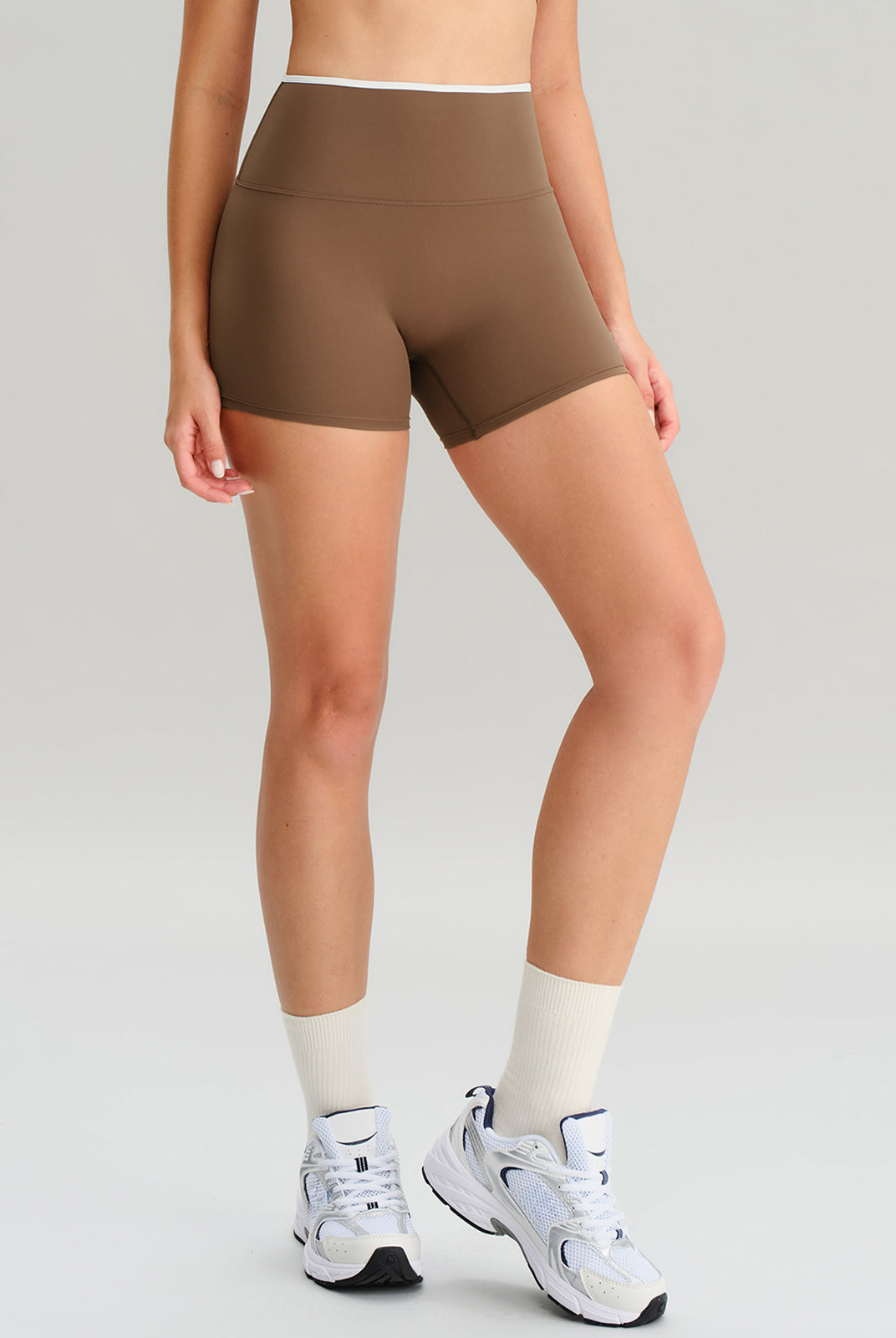 Women's Knitted Nylon Sports Shorts Sustainable Yoga Bottoms - BERLOOK