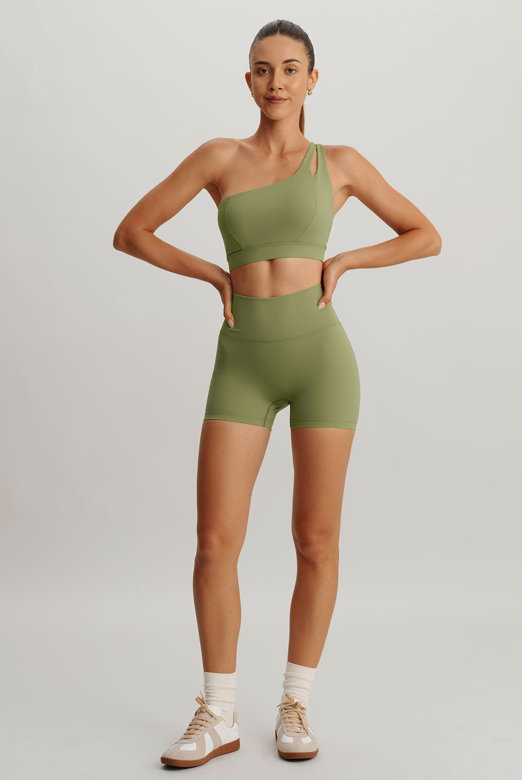 Women's Knitted Nylon Sports Shorts Sustainable Yoga Bottoms - BERLOOK