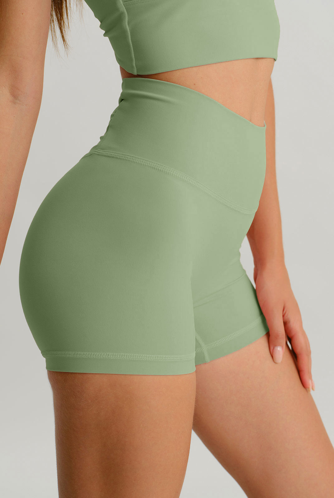 Women's Knitted Nylon Sports Shorts Sustainable Yoga Bottoms - BERLOOK