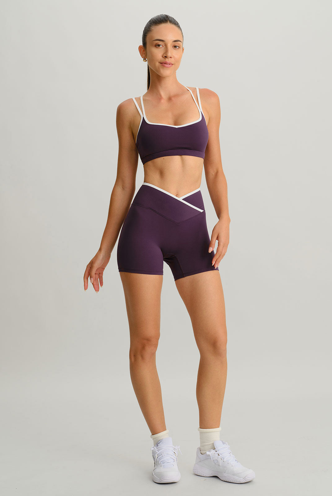 Women's Knitted Nylon Sports Shorts Sustainable Yoga Bottoms - BERLOOK