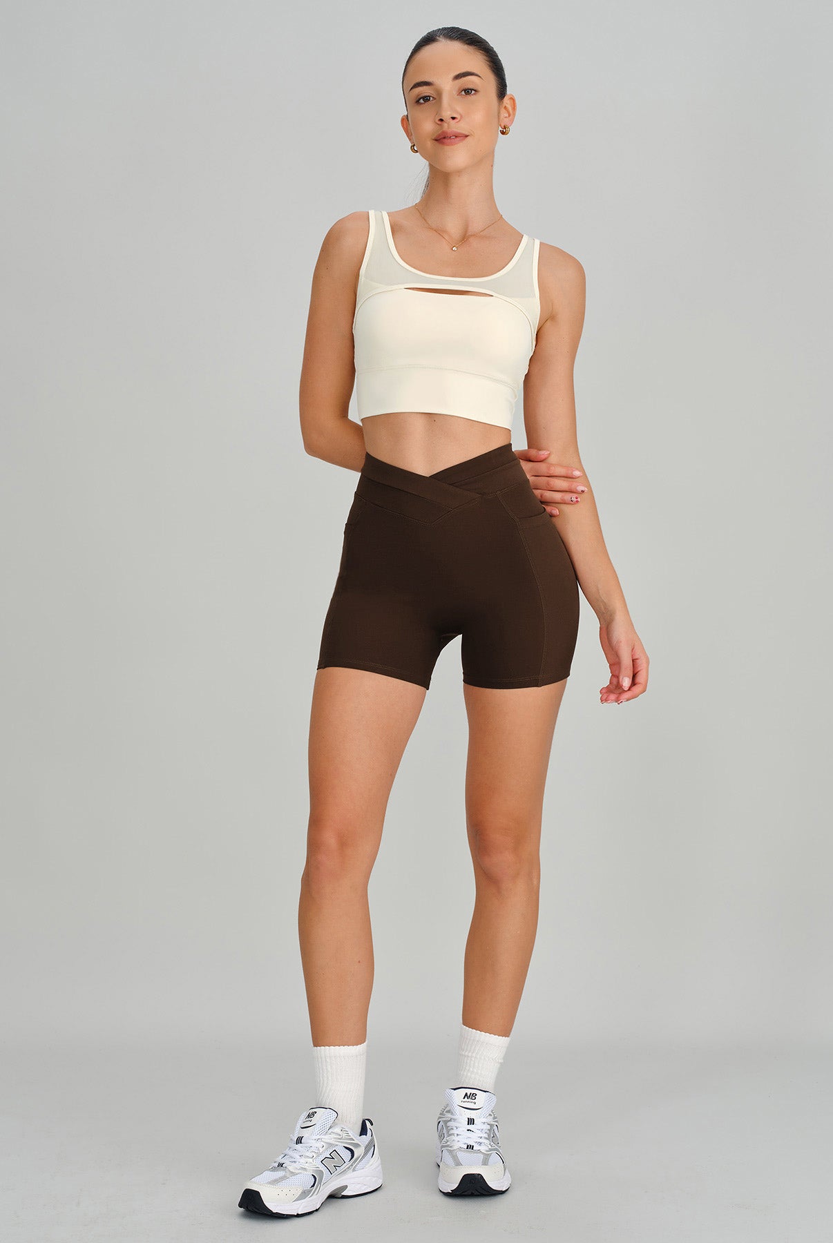 Women's Knitted Nylon Sports Shorts Sustainable Yoga Bottoms - BERLOOK