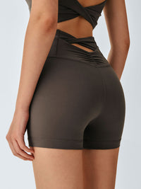 Women's Knitted Nylon Sports Shorts Sustainable Yoga Bottoms - BERLOOK