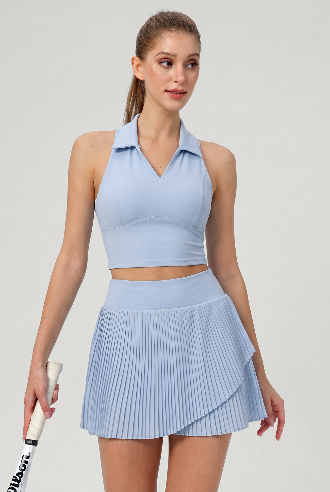 Women's Knitted Nylon Sports Tank Tops Sustainable Yoga Tops - BERLOOK