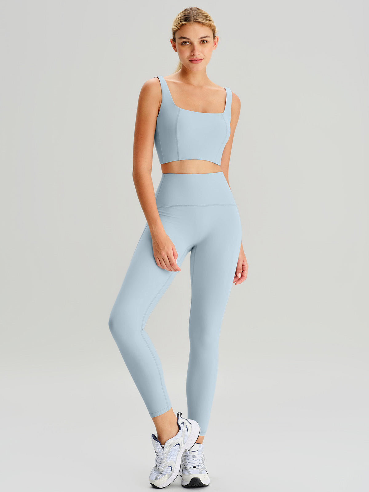 Women's Knitted Nylon Sports Tank Tops Sustainable Yoga Tops - BERLOOK