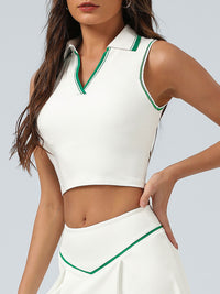 Women's Knitted Nylon Sports Tank Tops Sustainable Yoga Tops - BERLOOK
