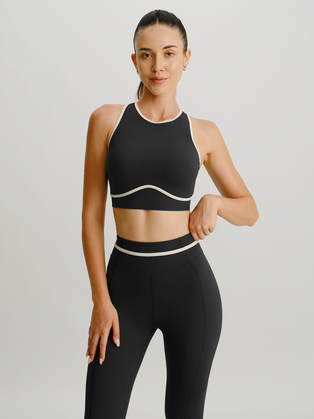 Women's Knitted Nylon Sports Tank Tops Sustainable Yoga Tops - BERLOOK