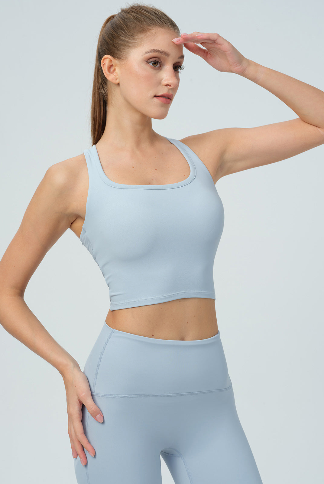 Women's Knitted Nylon Sports Vest Sustainable Yoga Tops - BERLOOK