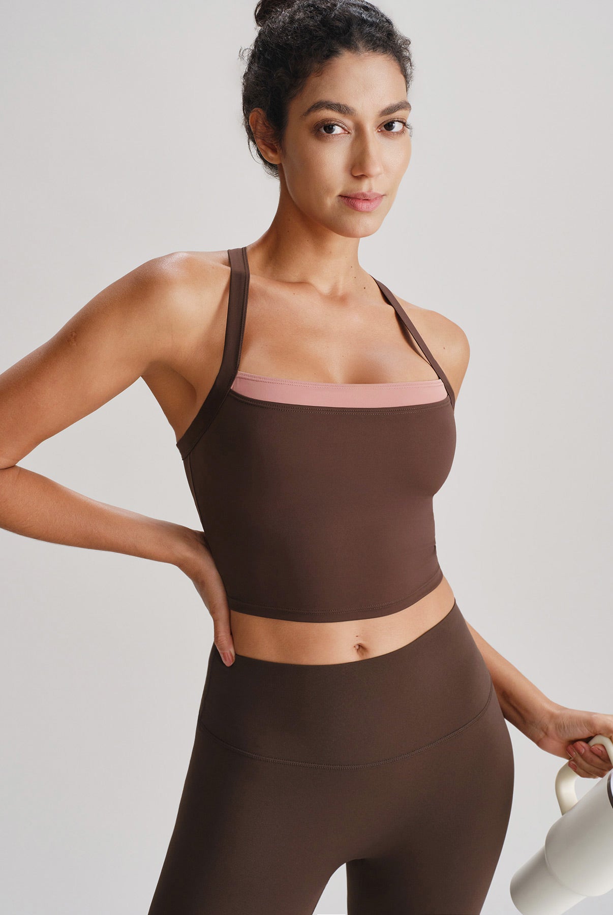 Women's Knitted Nylon Sports Yoga Camis Sustainable Yoga Tops - BERLOOK