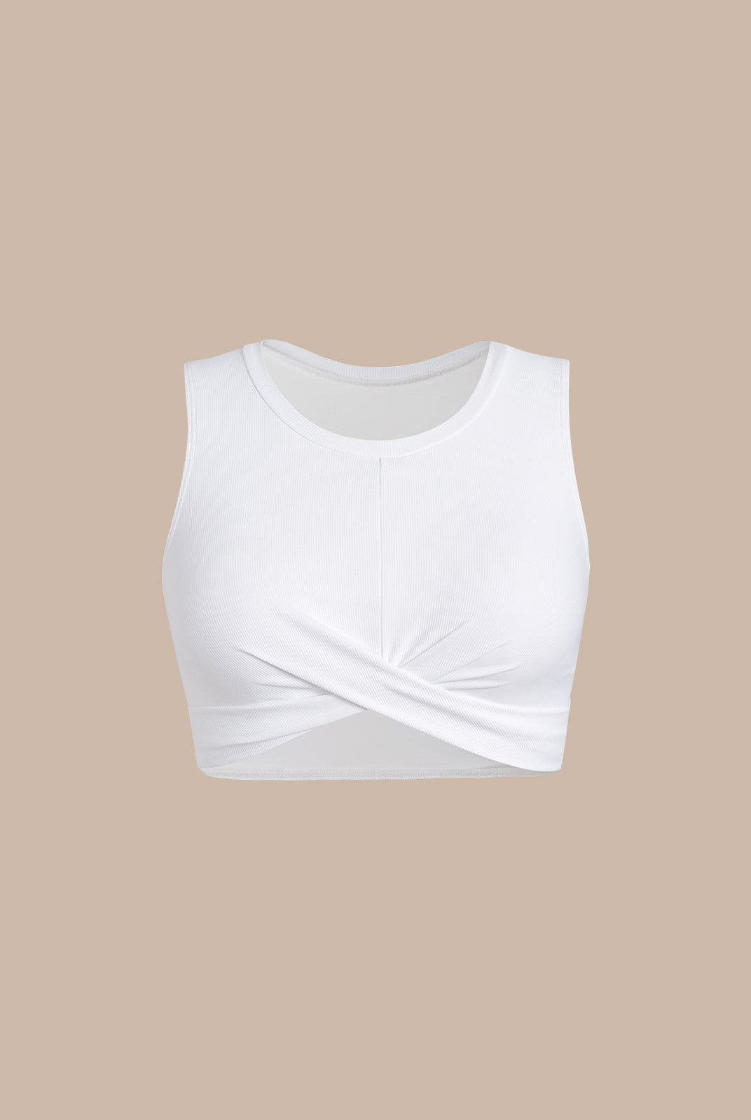 Women's Knitted Nylon Surfing Top White Sustainable Surfing Clothes - BERLOOK