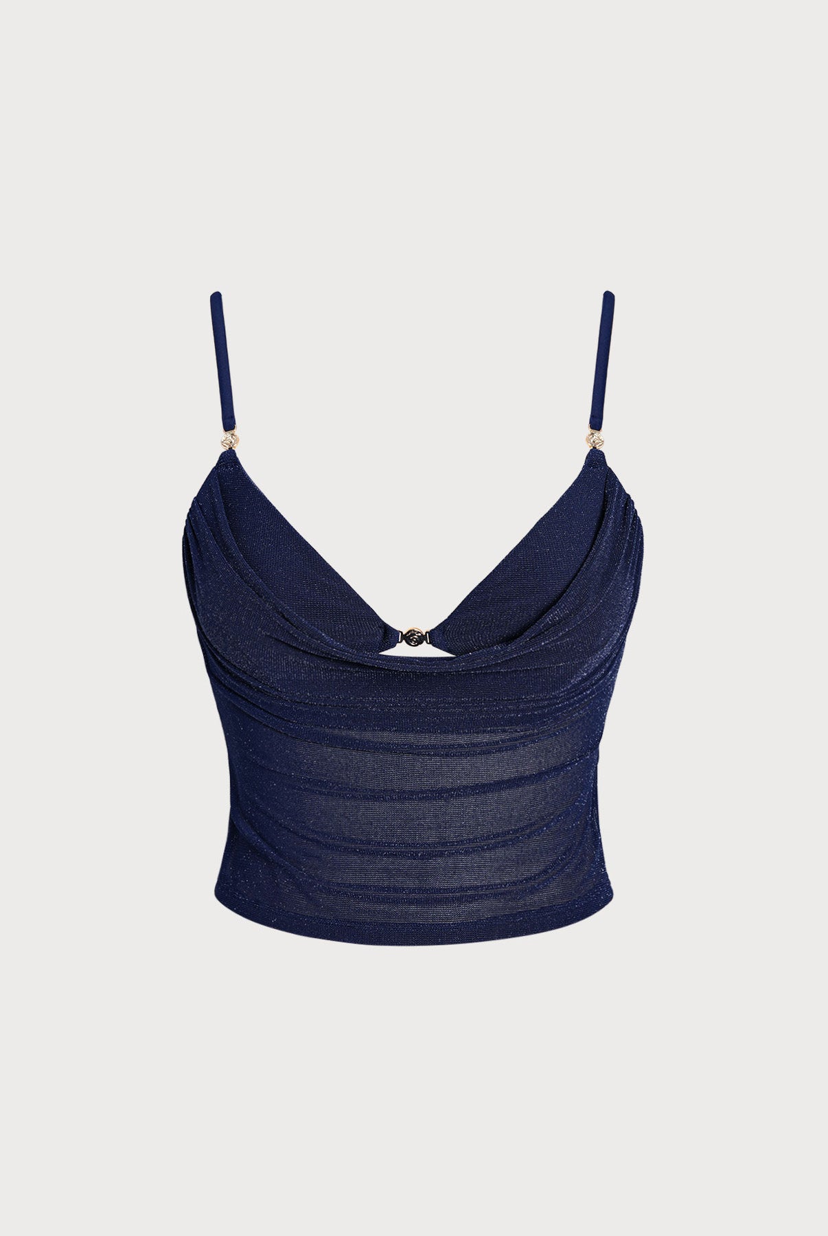 Women's Knitted Nylon Tankini Top Blue Sustainable Tankinis - BERLOOK