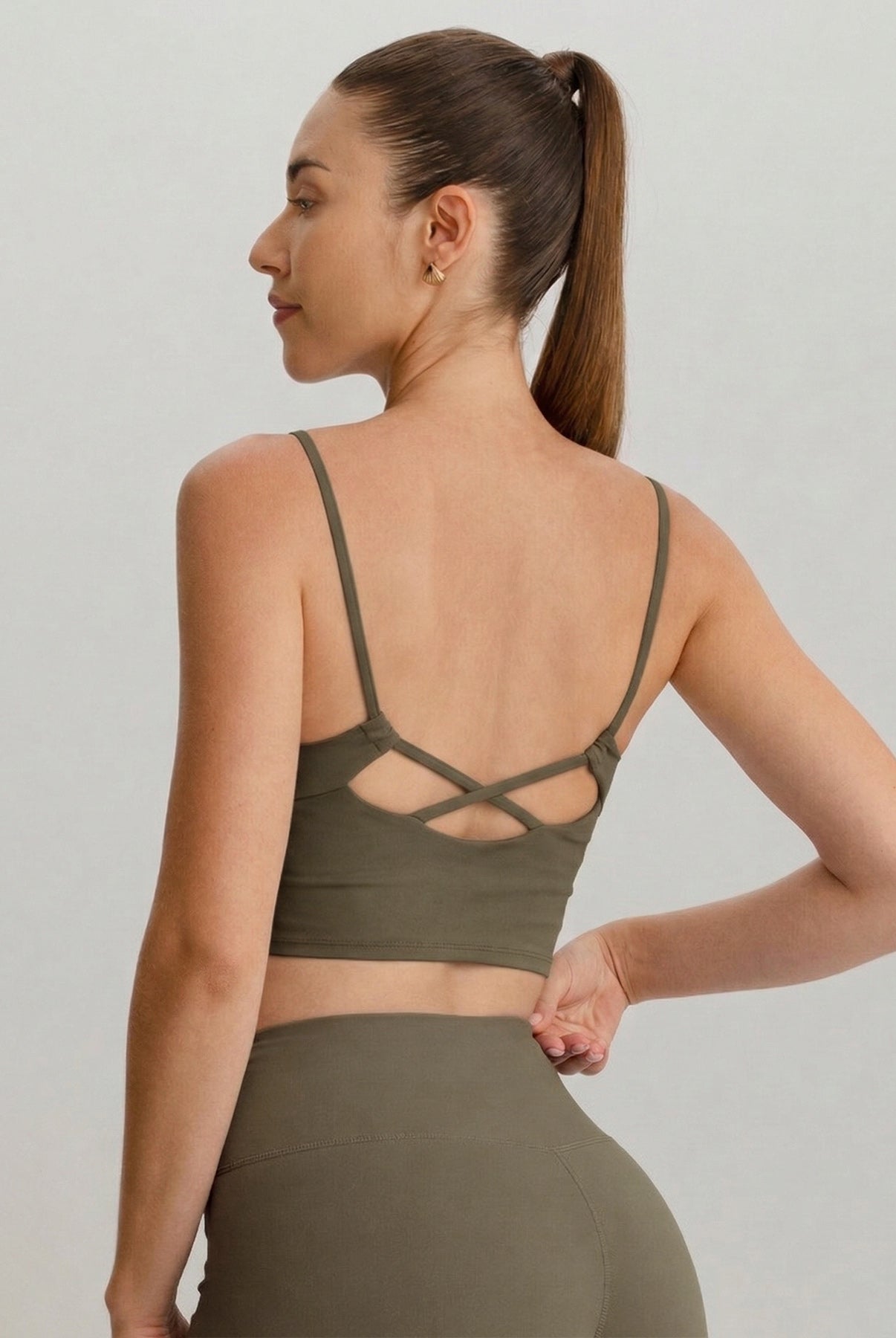 Women's Knitted Nylon Yoga Camis Sustainable Yoga Tops - BERLOOK