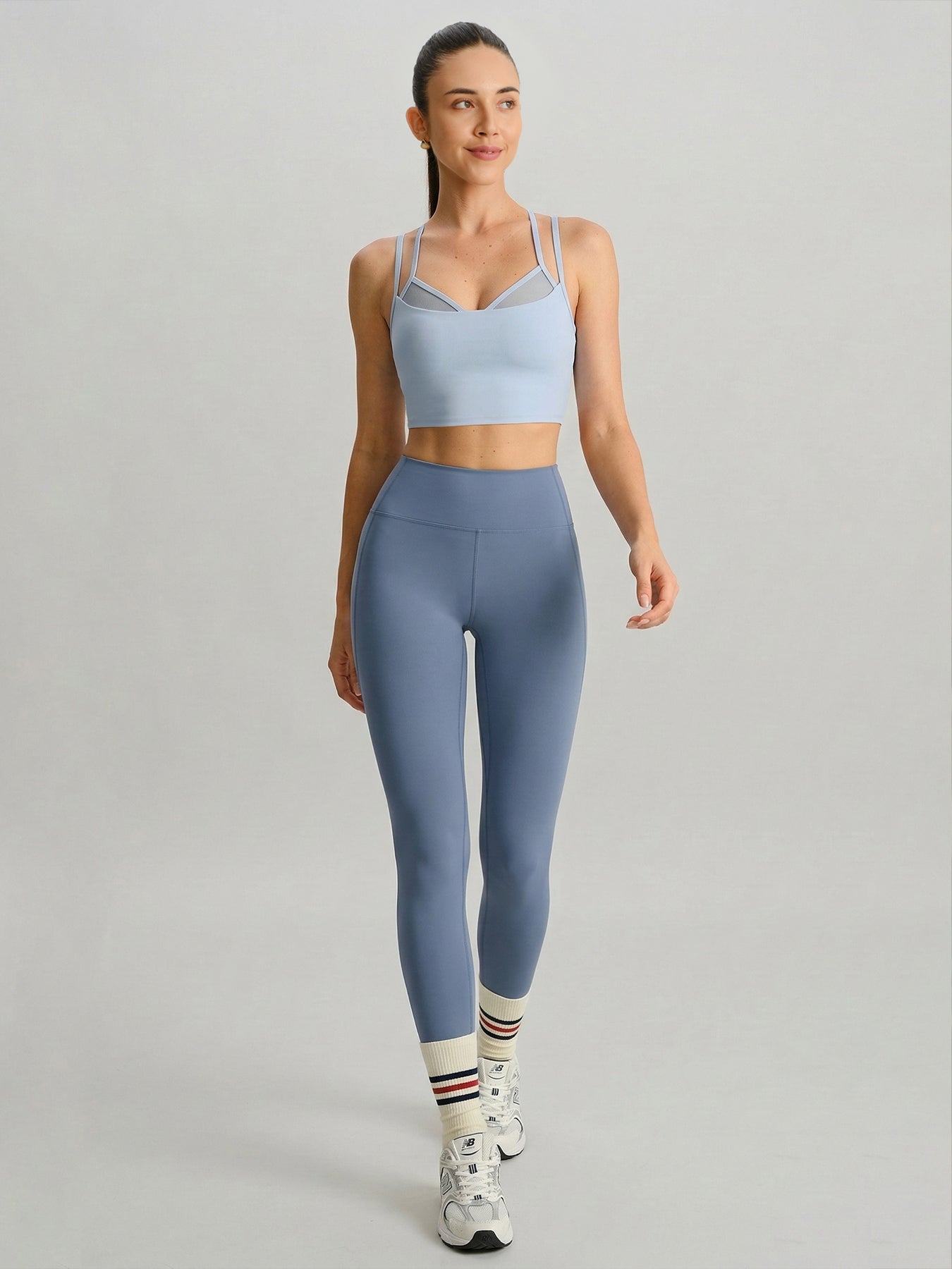 Women's Knitted Nylon Yoga Camis Sustainable Yoga Tops - BERLOOK