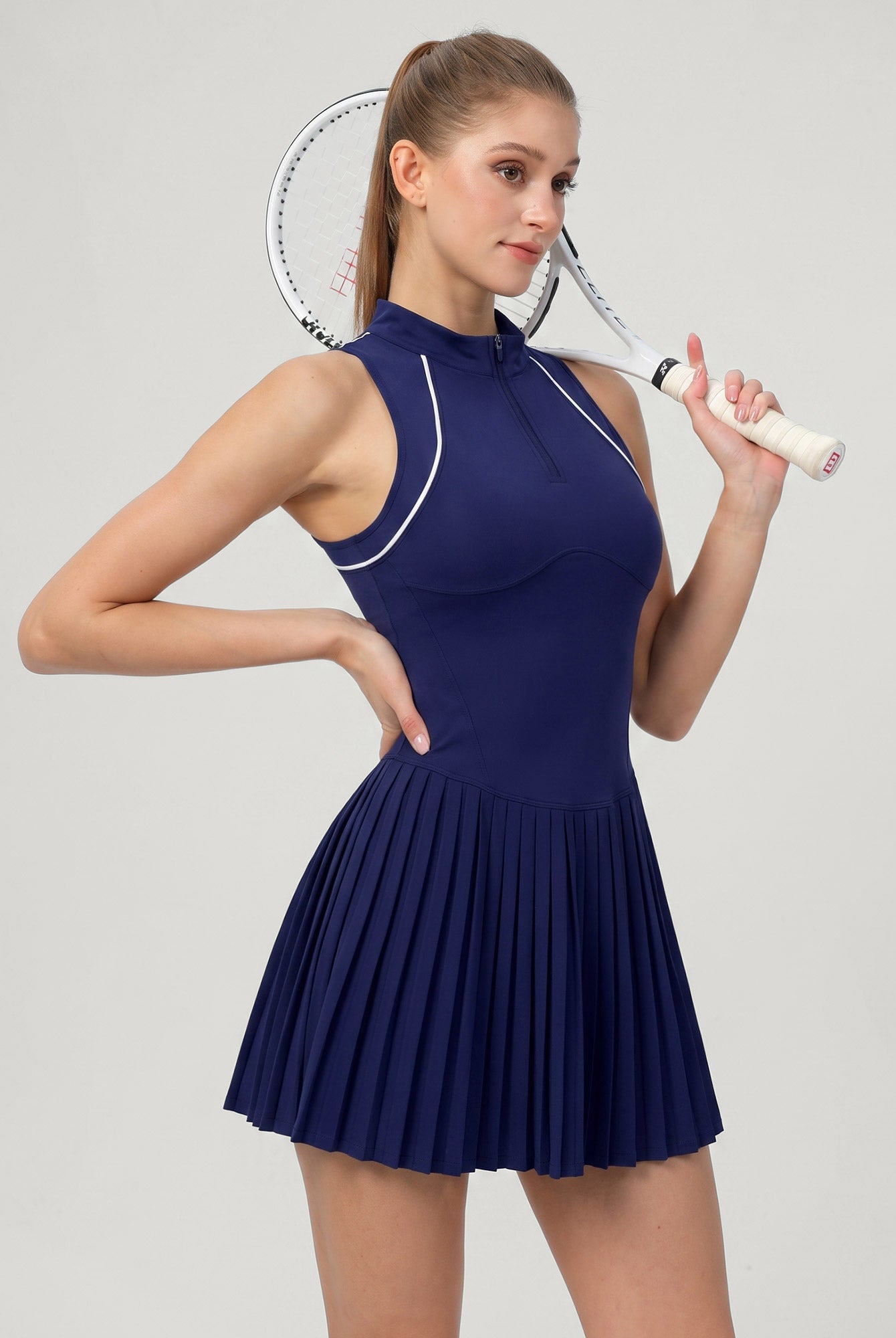 Women's Knitted Nylon Yoga Dresses Sustainable Yoga Dresses&Yoga Jumpsuit - BERLOOK