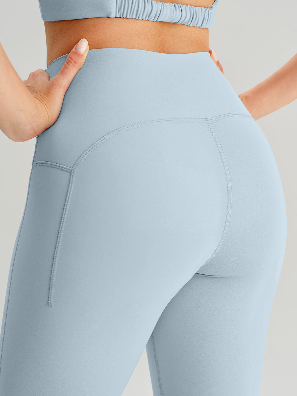 Women's Knitted Nylon Yoga Leggings Sustainable Yoga Bottoms - BERLOOK