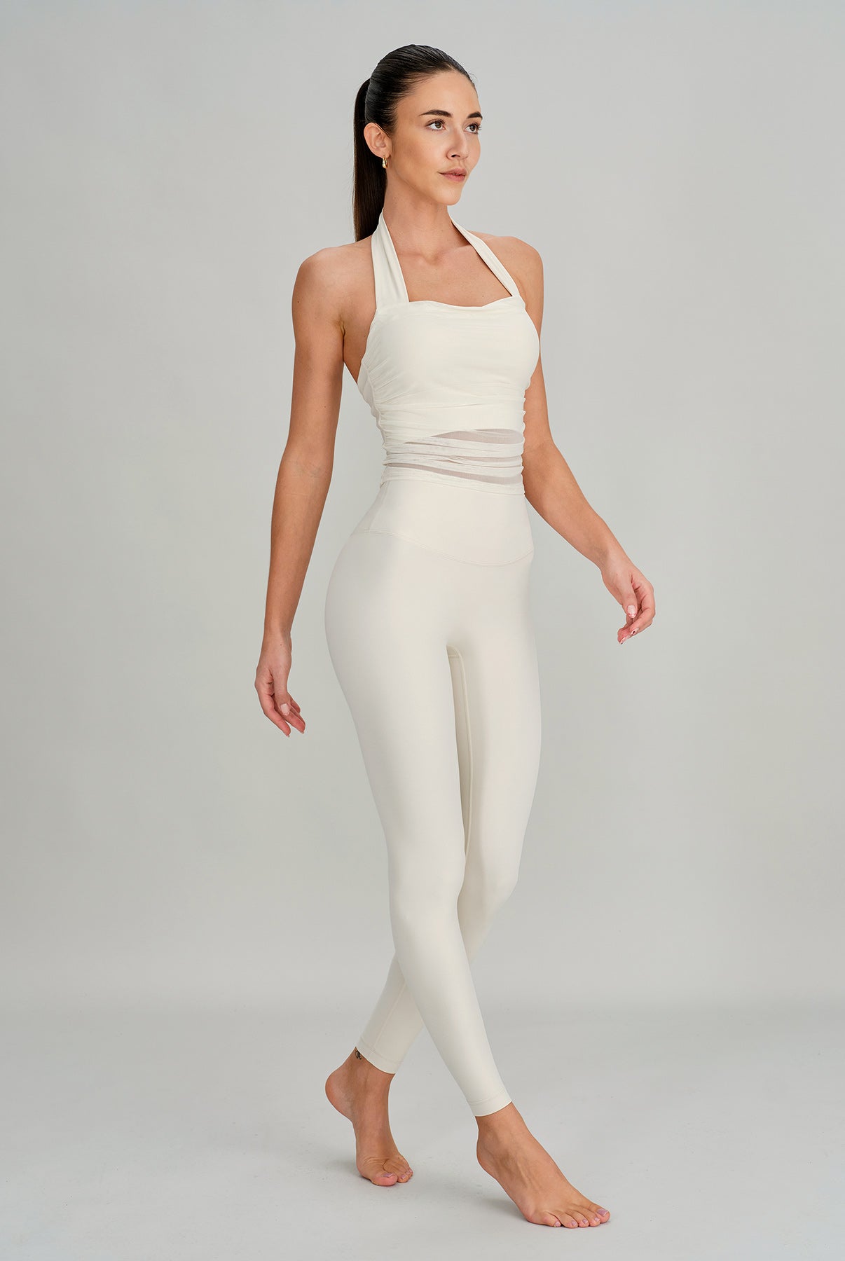 Women's Knitted Nylon Yoga Leggings Sustainable Yoga Bottoms - BERLOOK