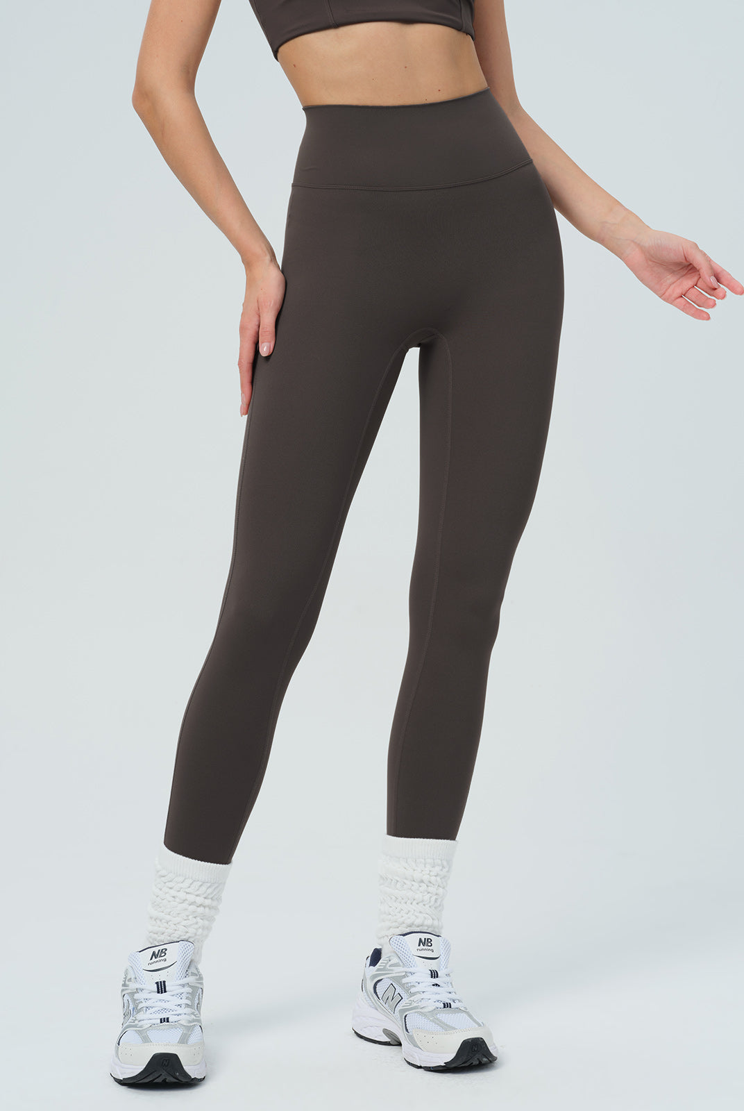Women's Knitted Nylon Yoga Leggings Sustainable Yoga Bottoms - BERLOOK