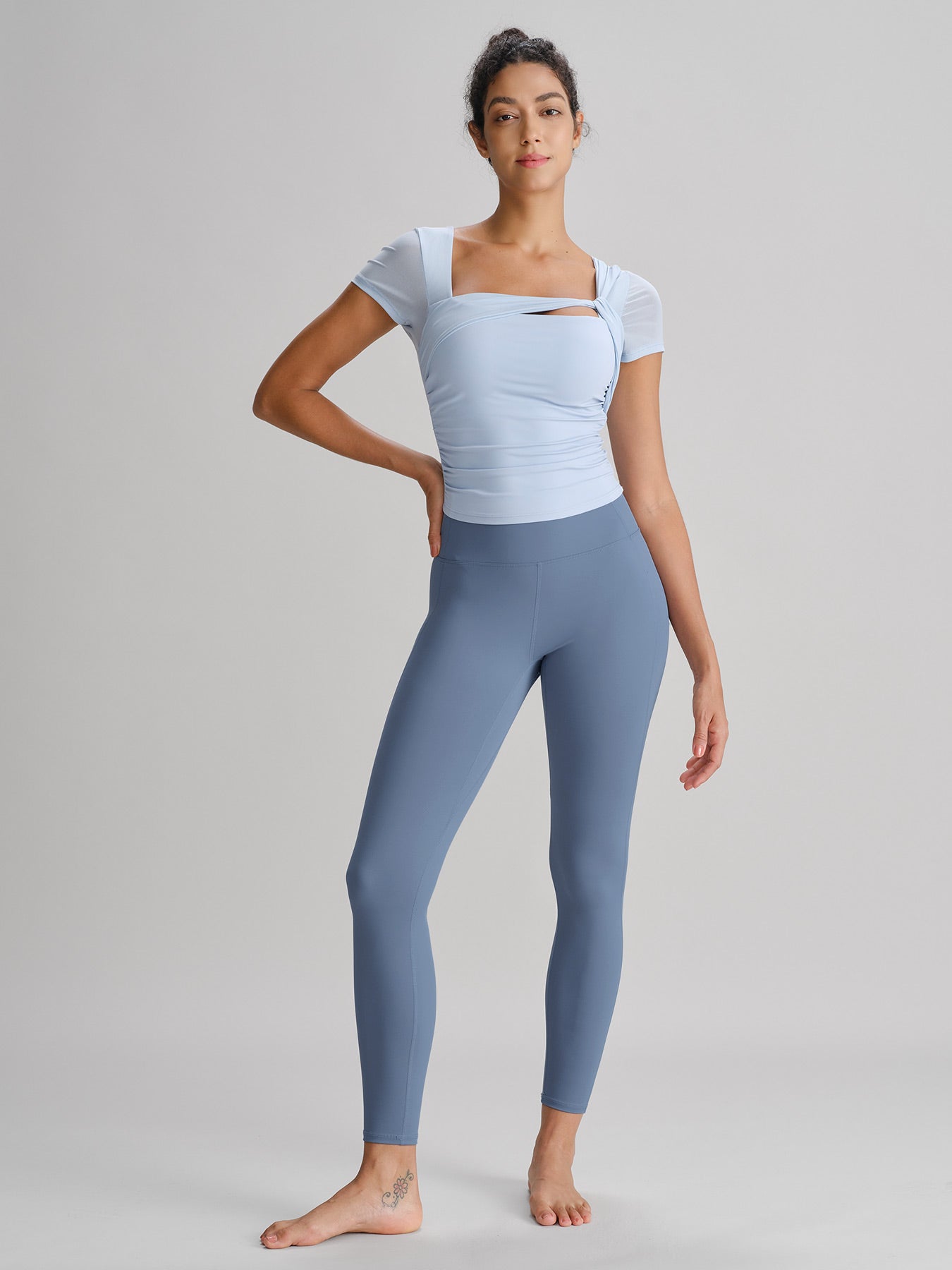 Women's Knitted Nylon Yoga Leggings Sustainable Yoga Bottoms - BERLOOK