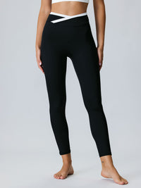 Women's Knitted Nylon Yoga Leggings 25” Sustainable Yoga Bottoms - BERLOOK