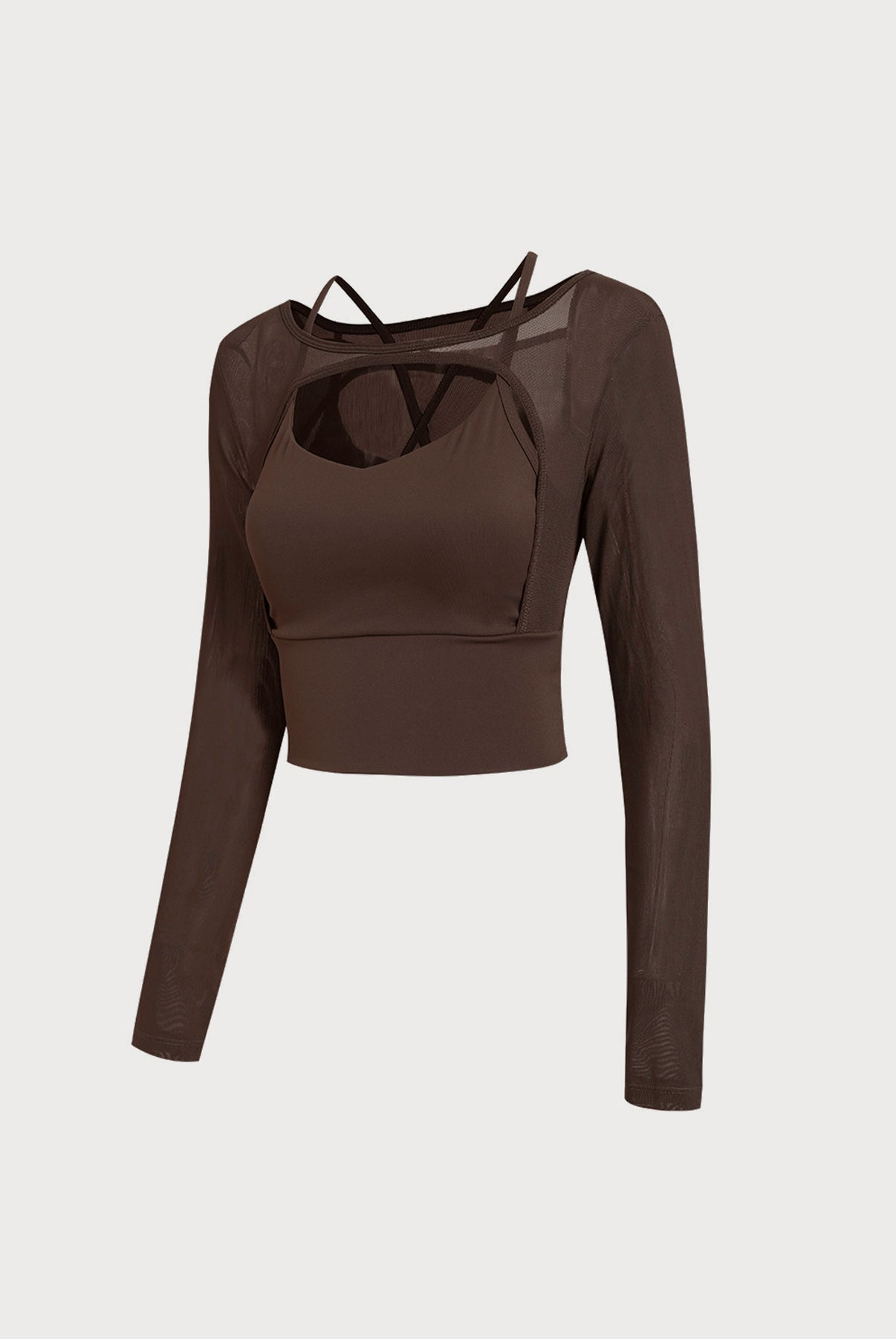 Women's Knitted Nylon Yoga Long Sleeve Top Sustainable Yoga Tops - BERLOOK