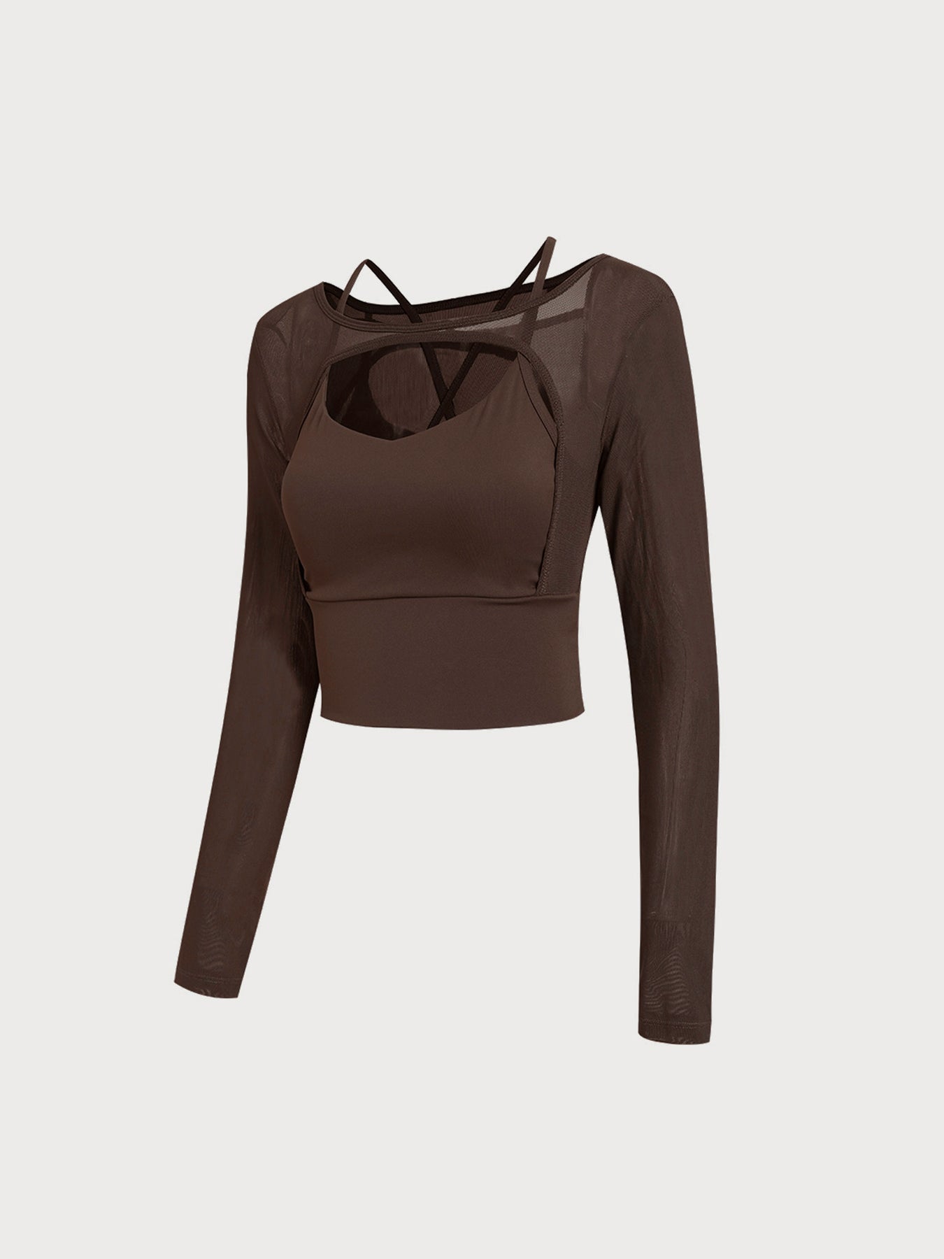 Women's Knitted Nylon Yoga Long Sleeve Top Sustainable Yoga Tops - BERLOOK