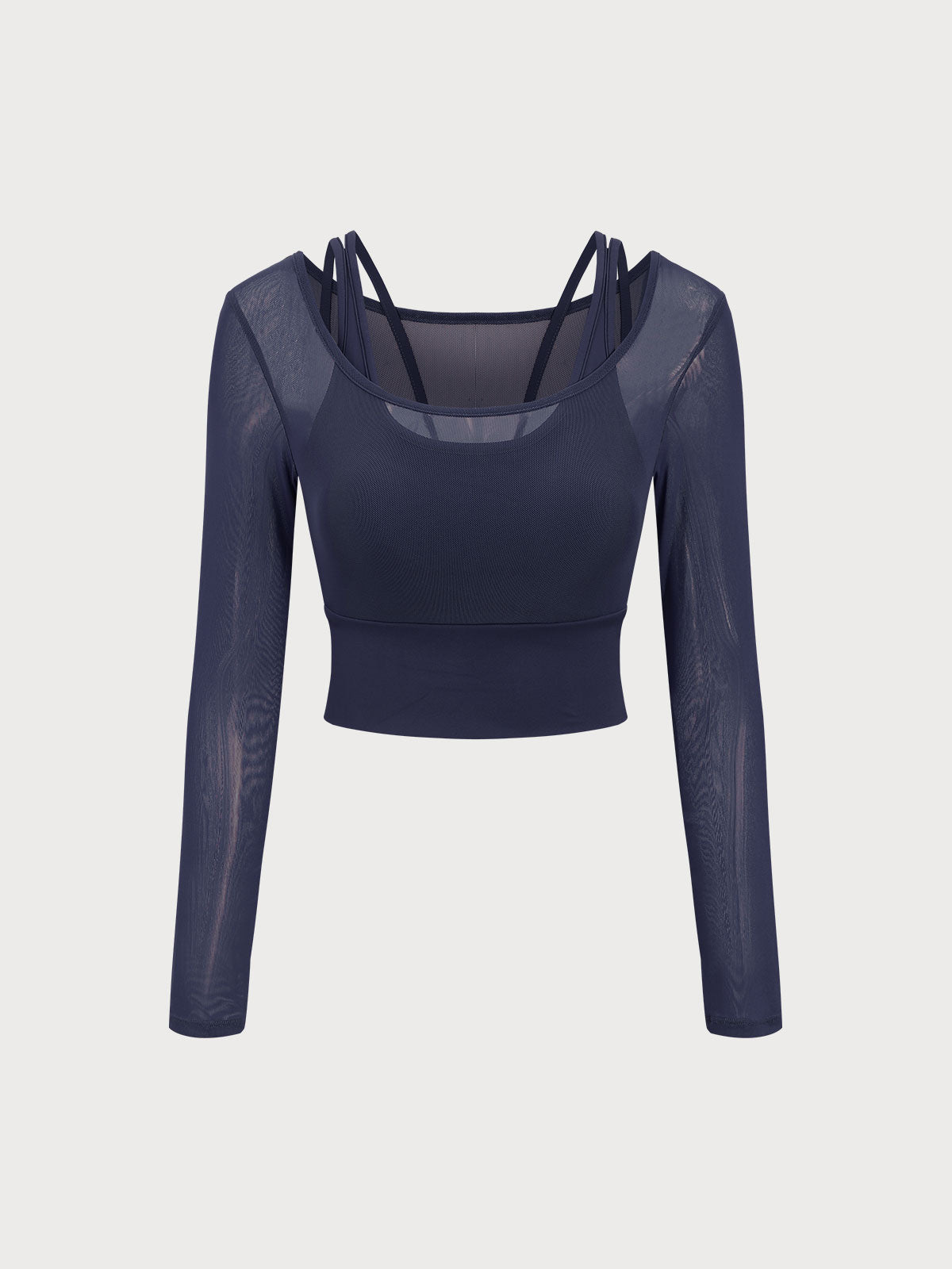 Women's Knitted Nylon Yoga Long Sleeve Top Sustainable Yoga Tops - BERLOOK