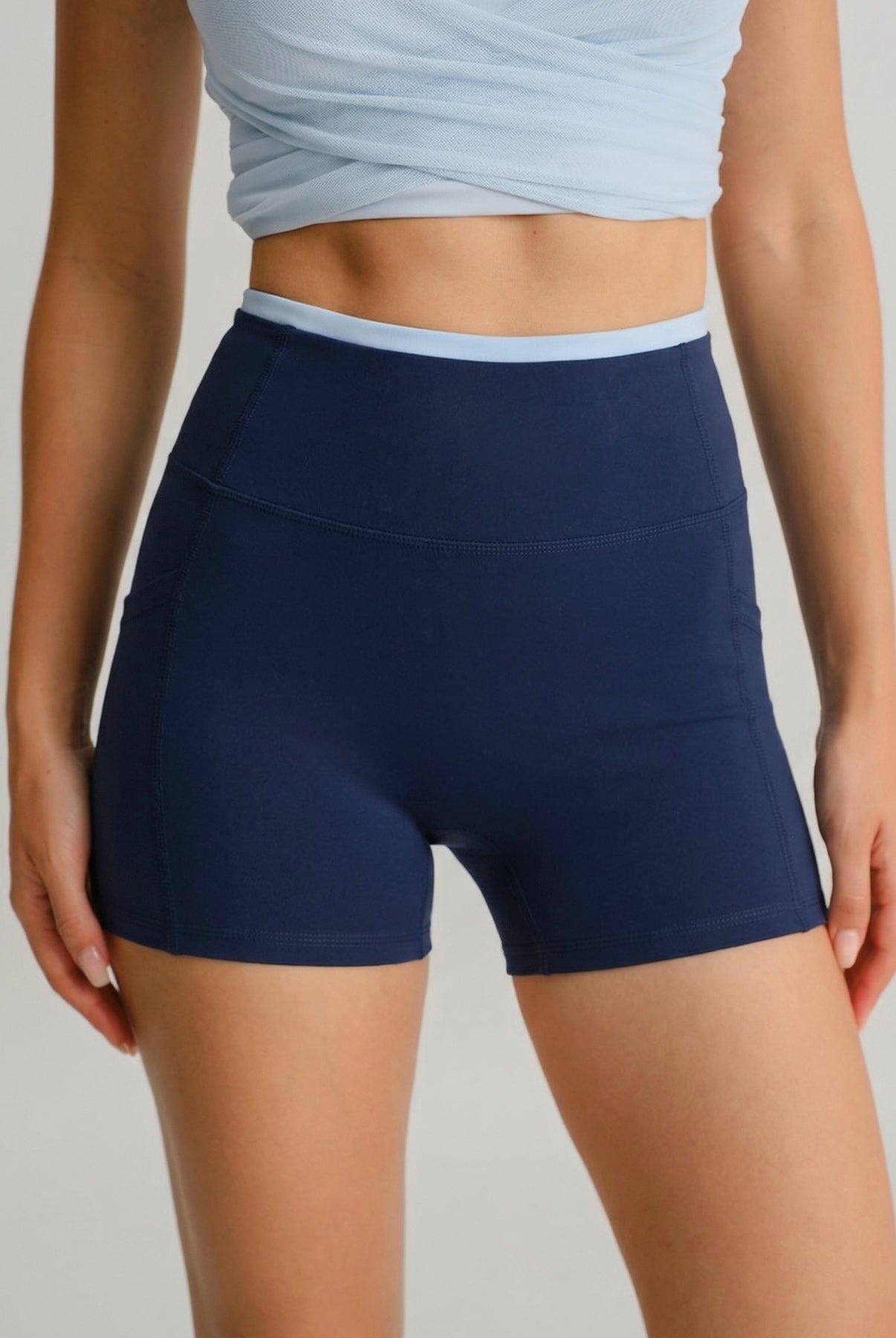 Women's Knitted Nylon Yoga Shorts Sustainable Yoga Bottoms - BERLOOK