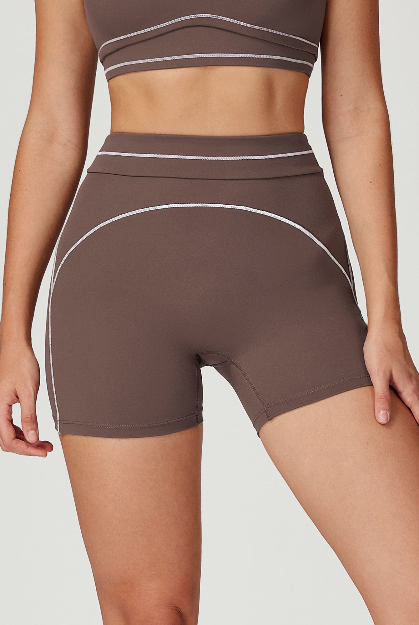Women's Knitted Nylon Yoga Shorts Sustainable - BERLOOK - 21