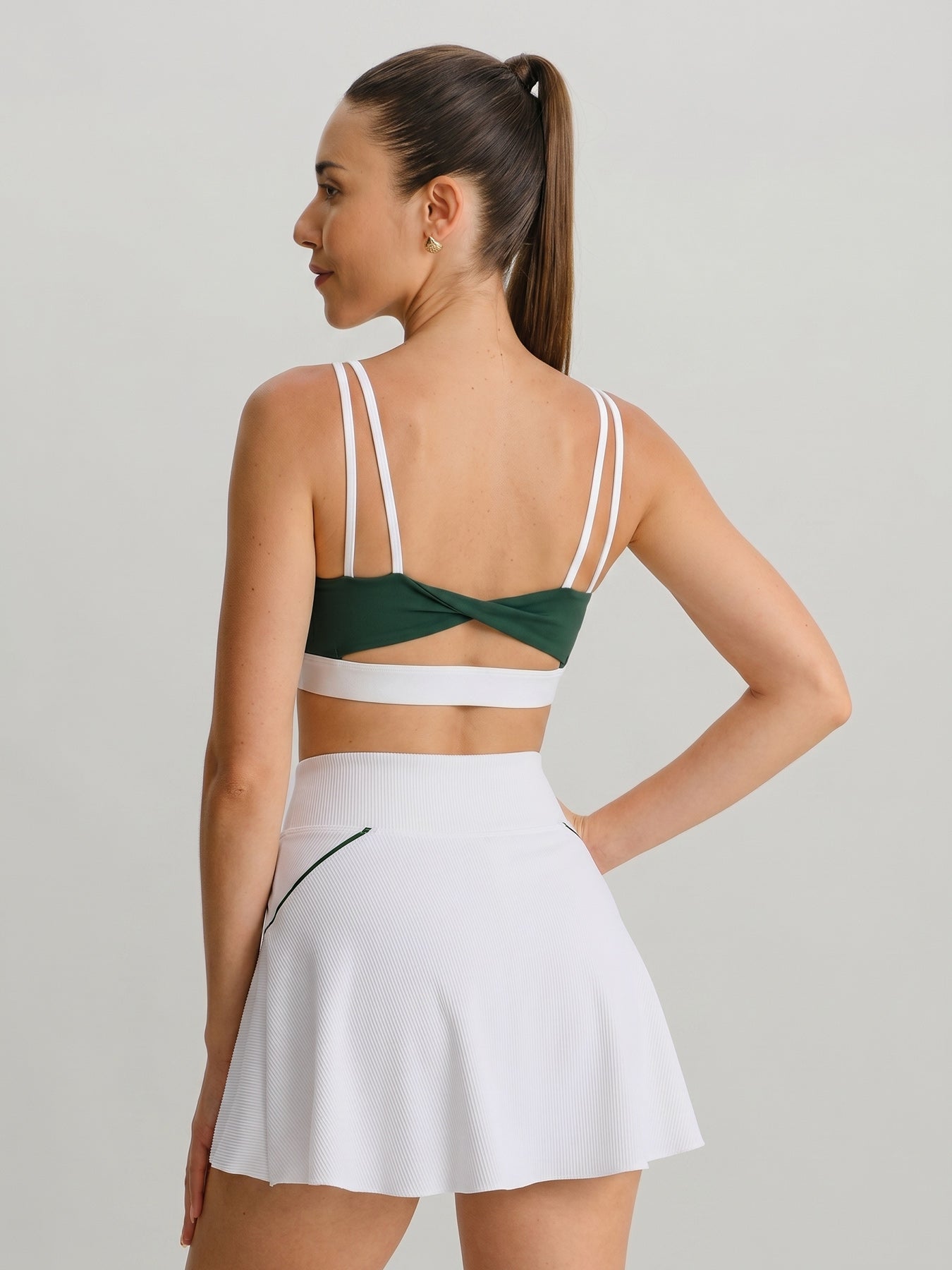 Women's Knitted Nylon Yoga Skirt Sustainable Yoga Bottoms - BERLOOK