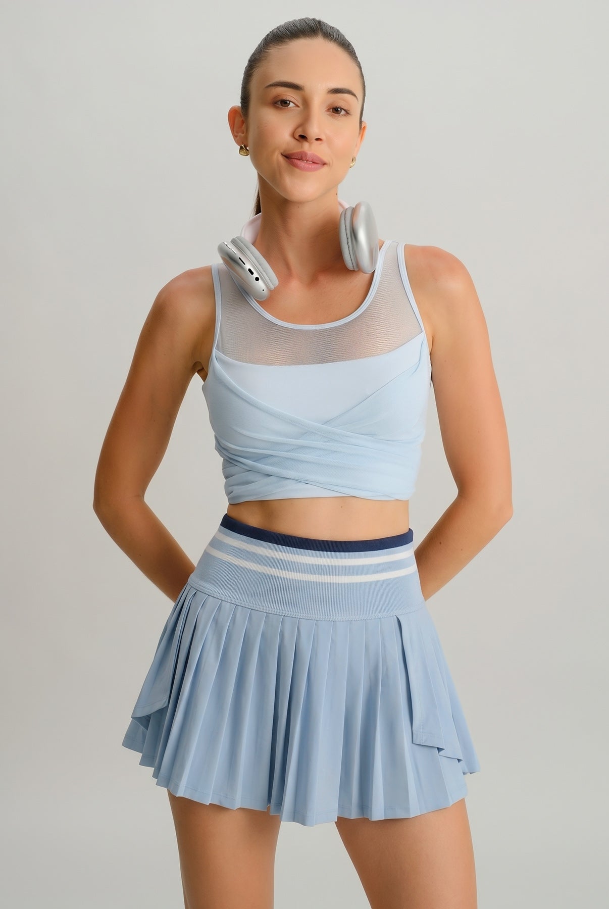 Women's Knitted Nylon Yoga Skirts Sustainable Yoga Bottoms - BERLOOK