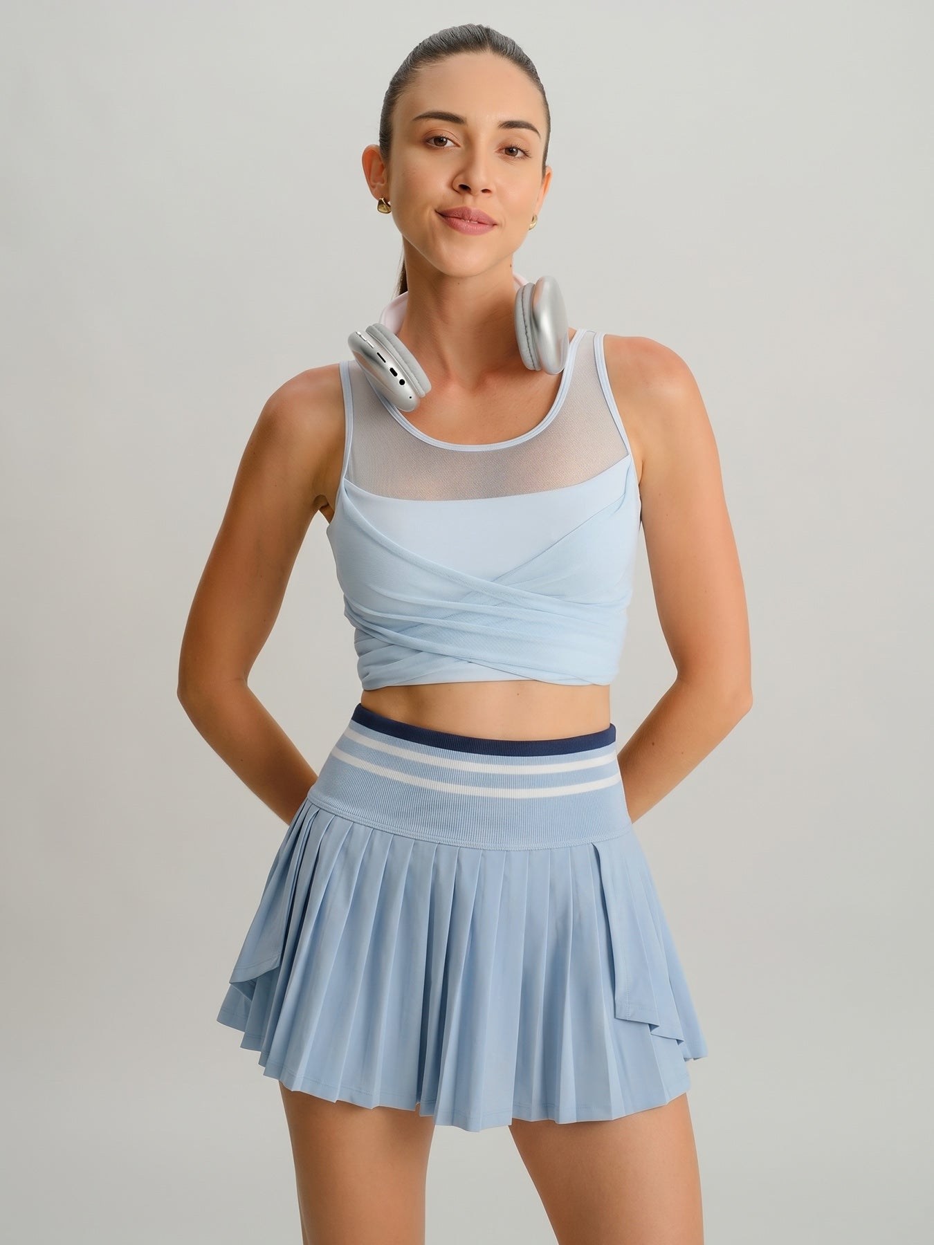 Women's Knitted Nylon Yoga Skirts Sustainable Yoga Bottoms - BERLOOK