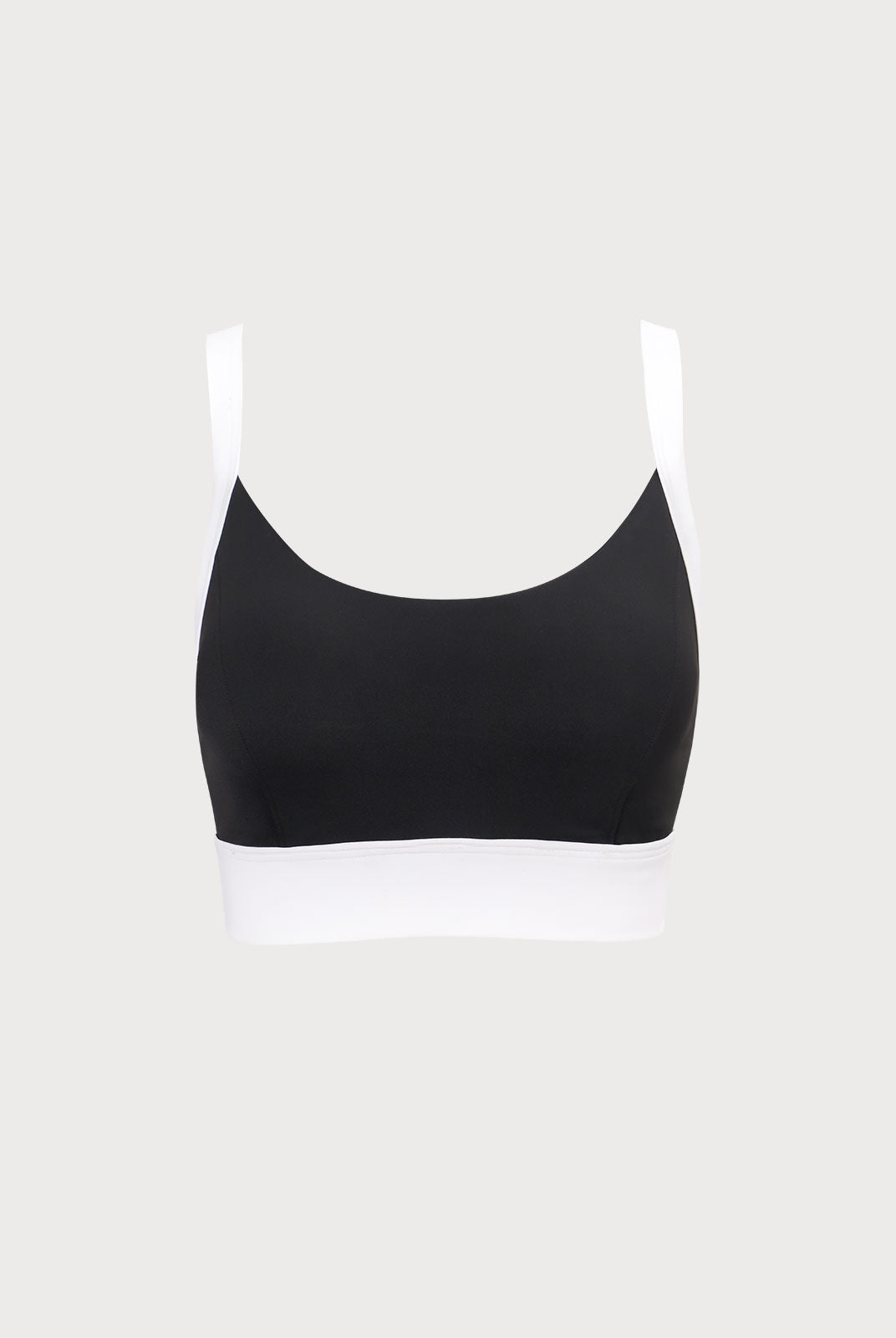 Women's Knitted Nylon Yoga Sports Bra Black Sustainable Yoga Tops - BERLOOK