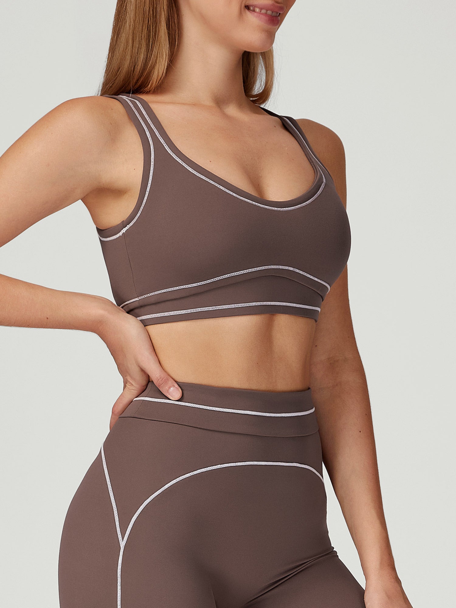 Women's Knitted Nylon Yoga Sports Bras Sustainable - BERLOOK - 49