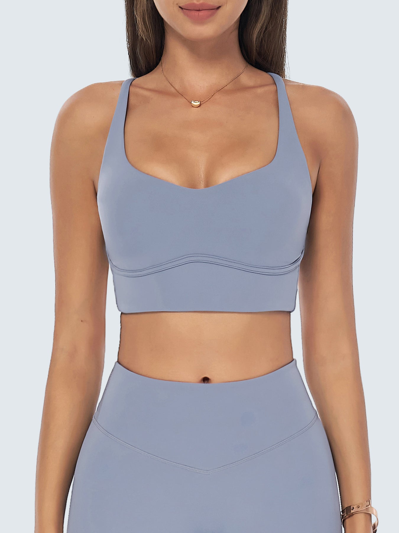 Women's Knitted Nylon Yoga Sports Bras Sustainable Yoga Tops - BERLOOK