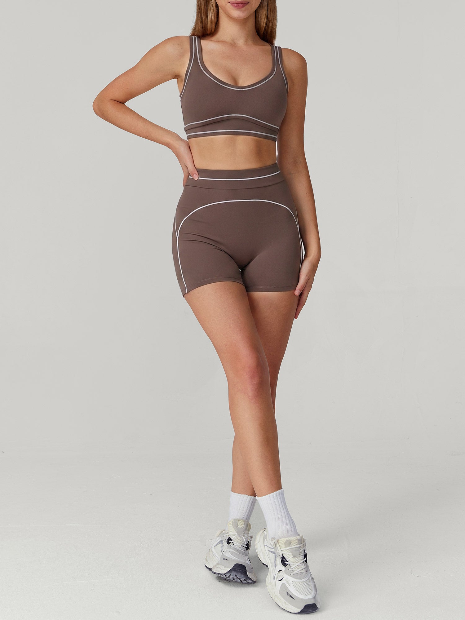 Women's Knitted Nylon Yoga Sports Bras Sustainable - BERLOOK - 48