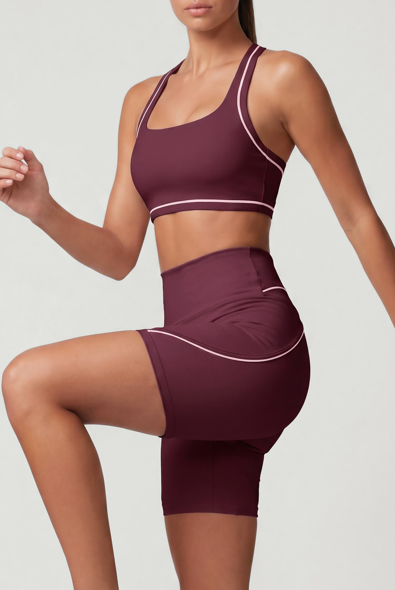 Women's Knitted Nylon Yoga Sports Bras Sustainable Yoga Tops - BERLOOK