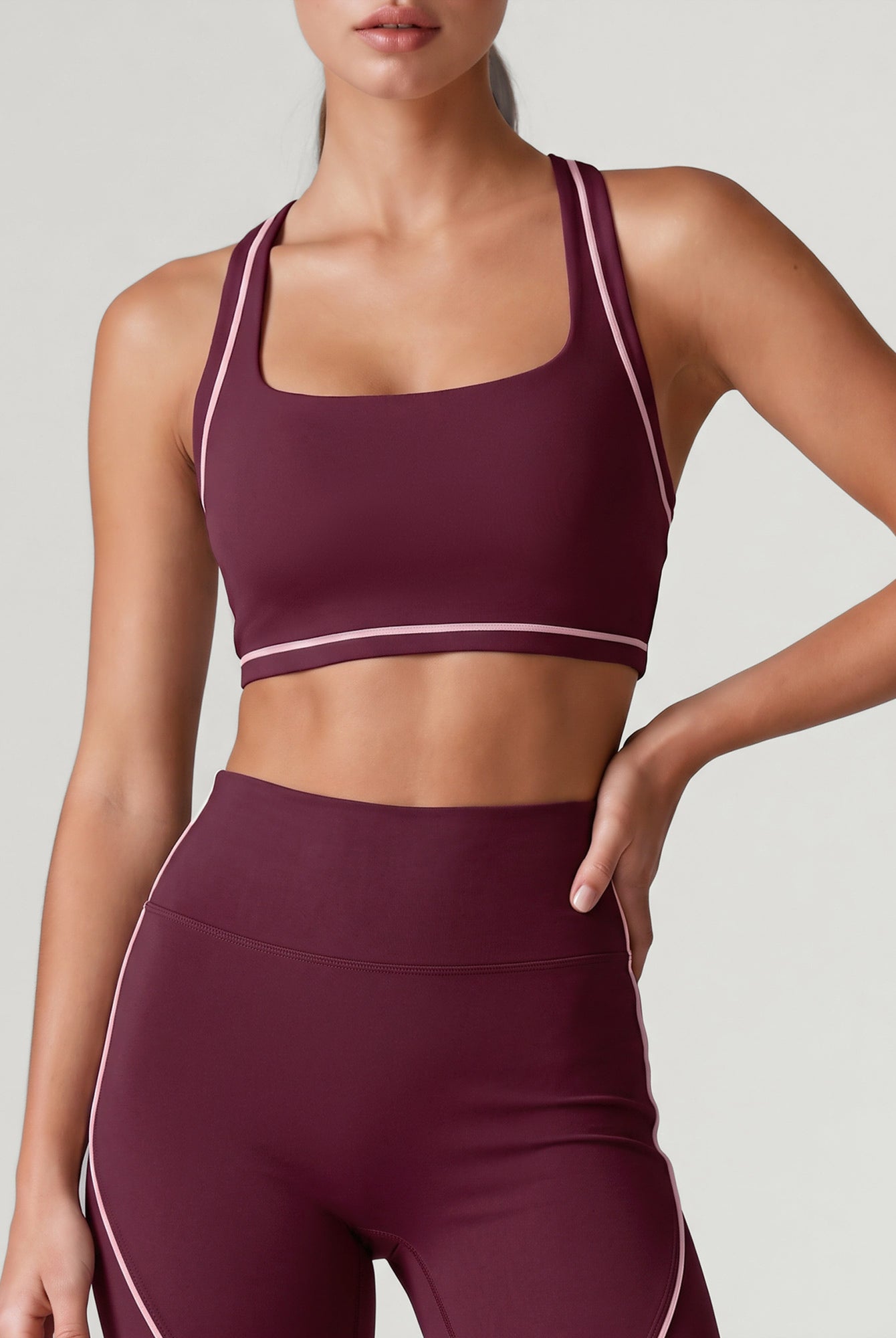 Women's Knitted Nylon Yoga Sports Bras Sustainable Yoga Tops - BERLOOK