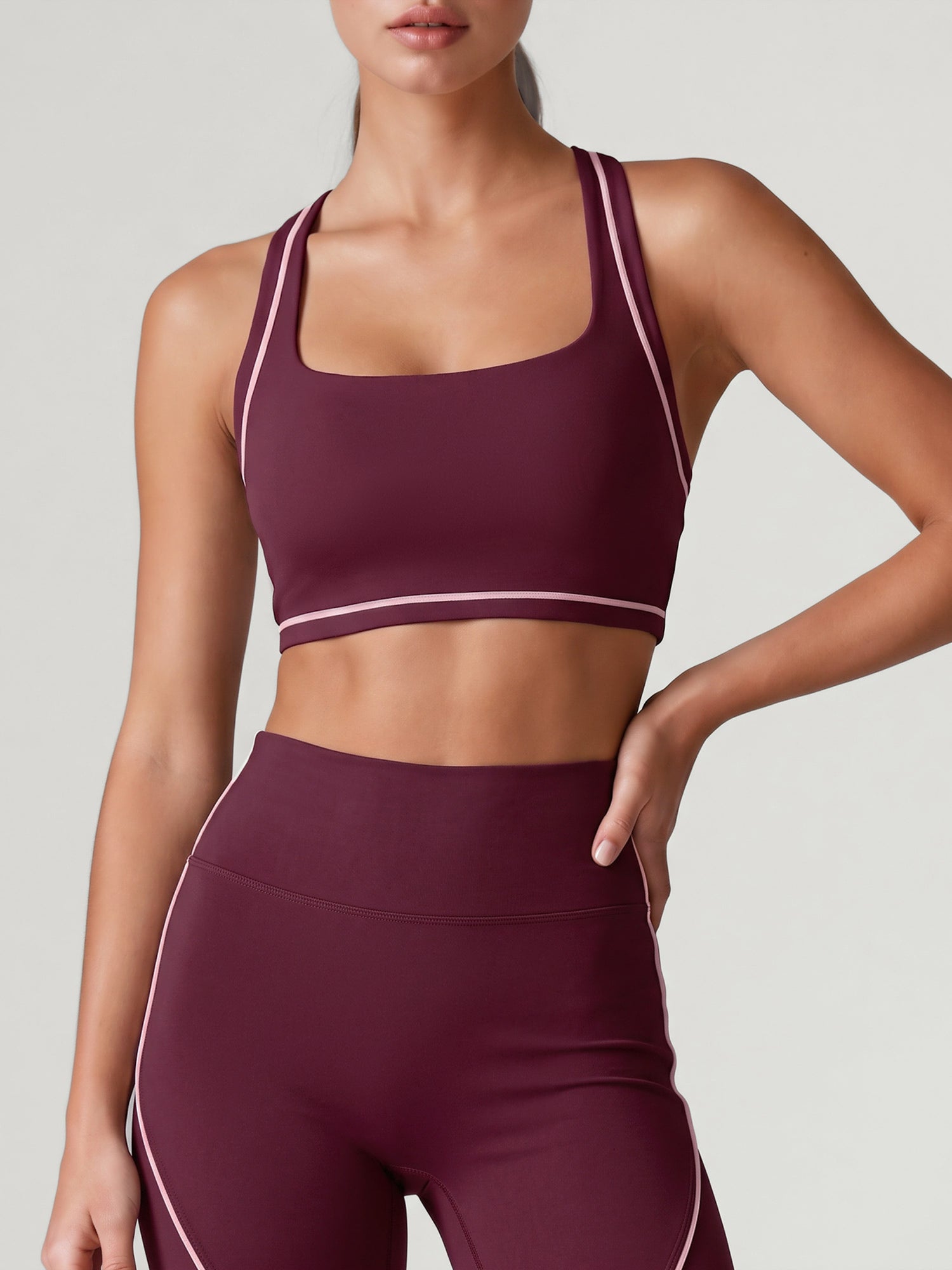 Women's Knitted Nylon Yoga Sports Bras Sustainable Yoga Tops - BERLOOK