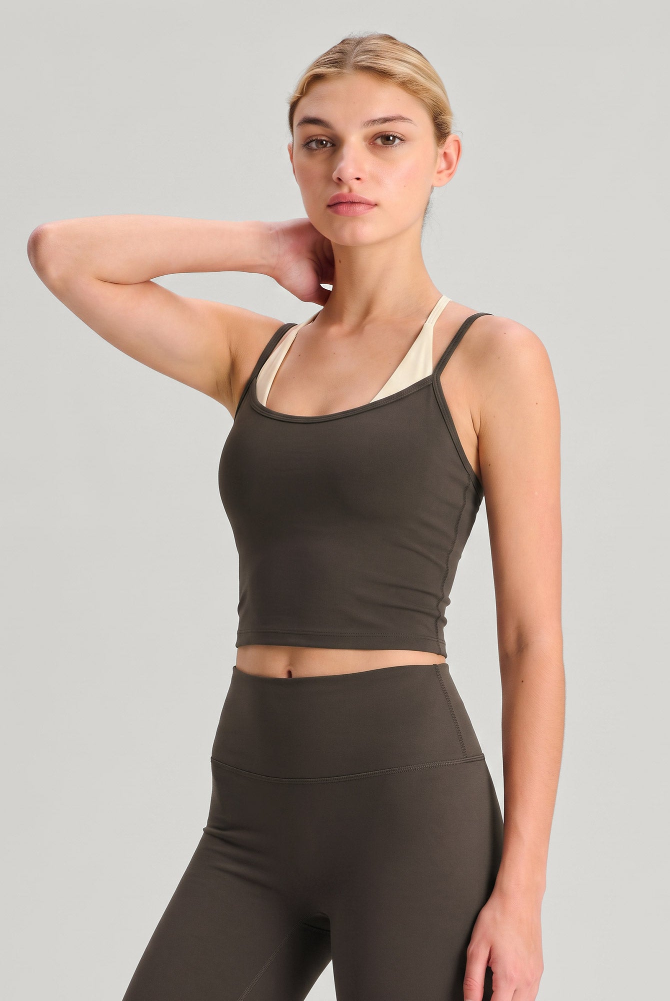 Women's Knitted Nylon Yoga Tank Top Sustainable - BERLOOK - 01