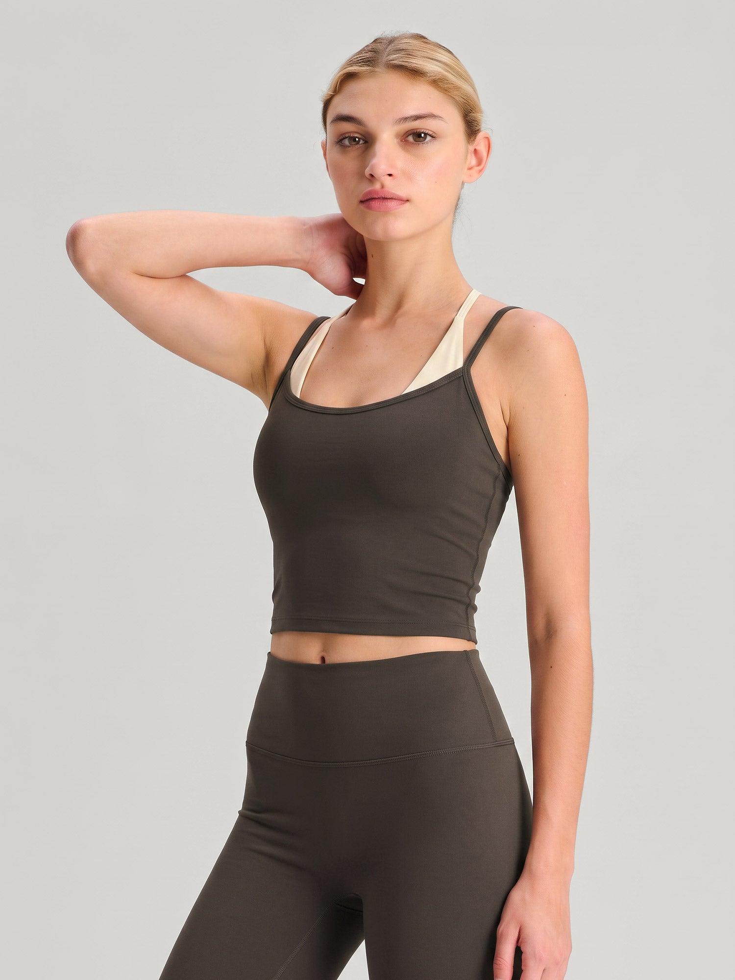 Women's Knitted Nylon Yoga Tank Top Sustainable - BERLOOK - 01