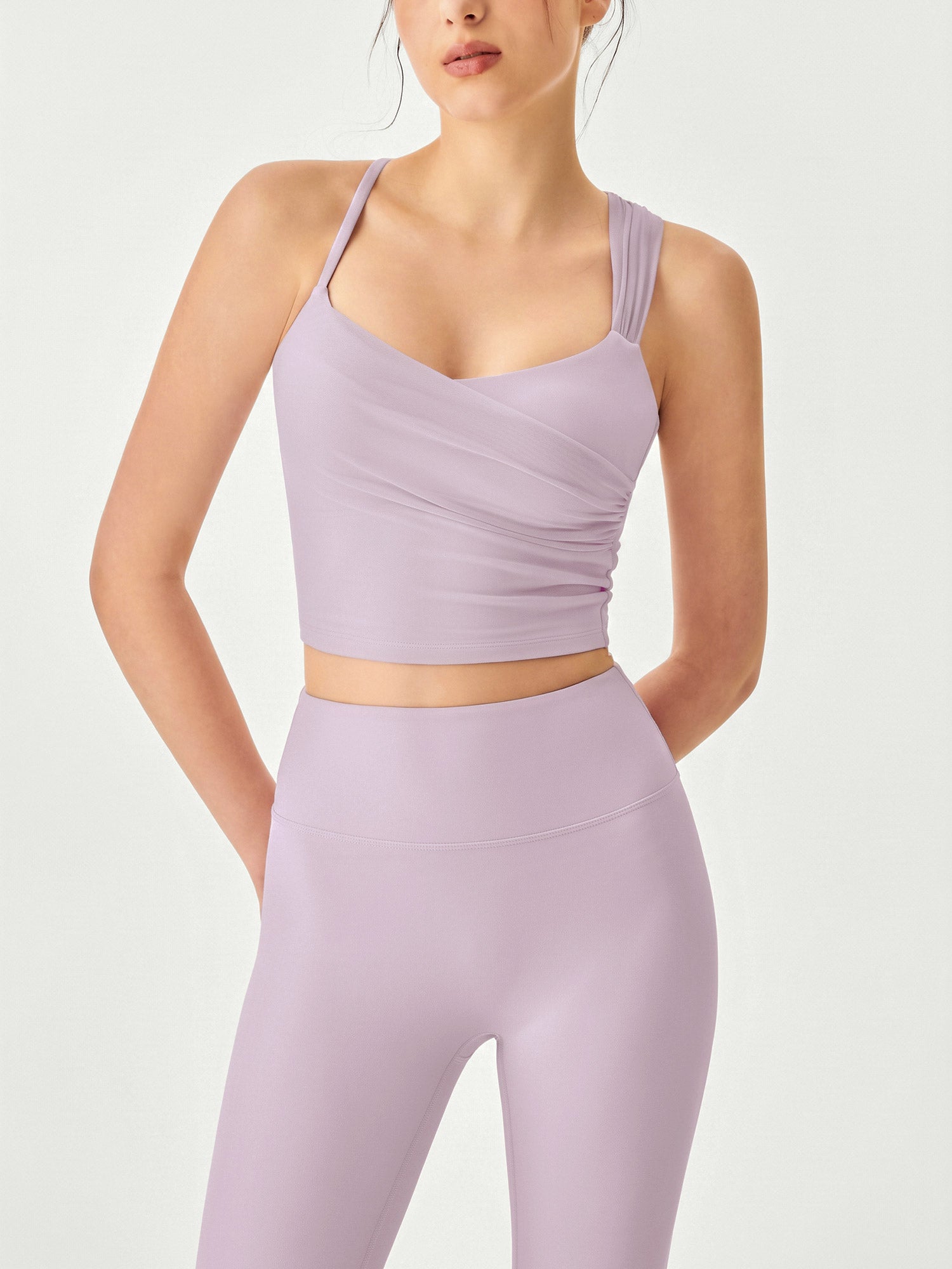 Women's Knitted Nylon Yoga Tank Top Sustainable - BERLOOK - 02