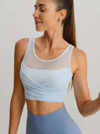 Women's Knitted Nylon Yoga Tank Top Sustainable Yoga Tops - BERLOOK