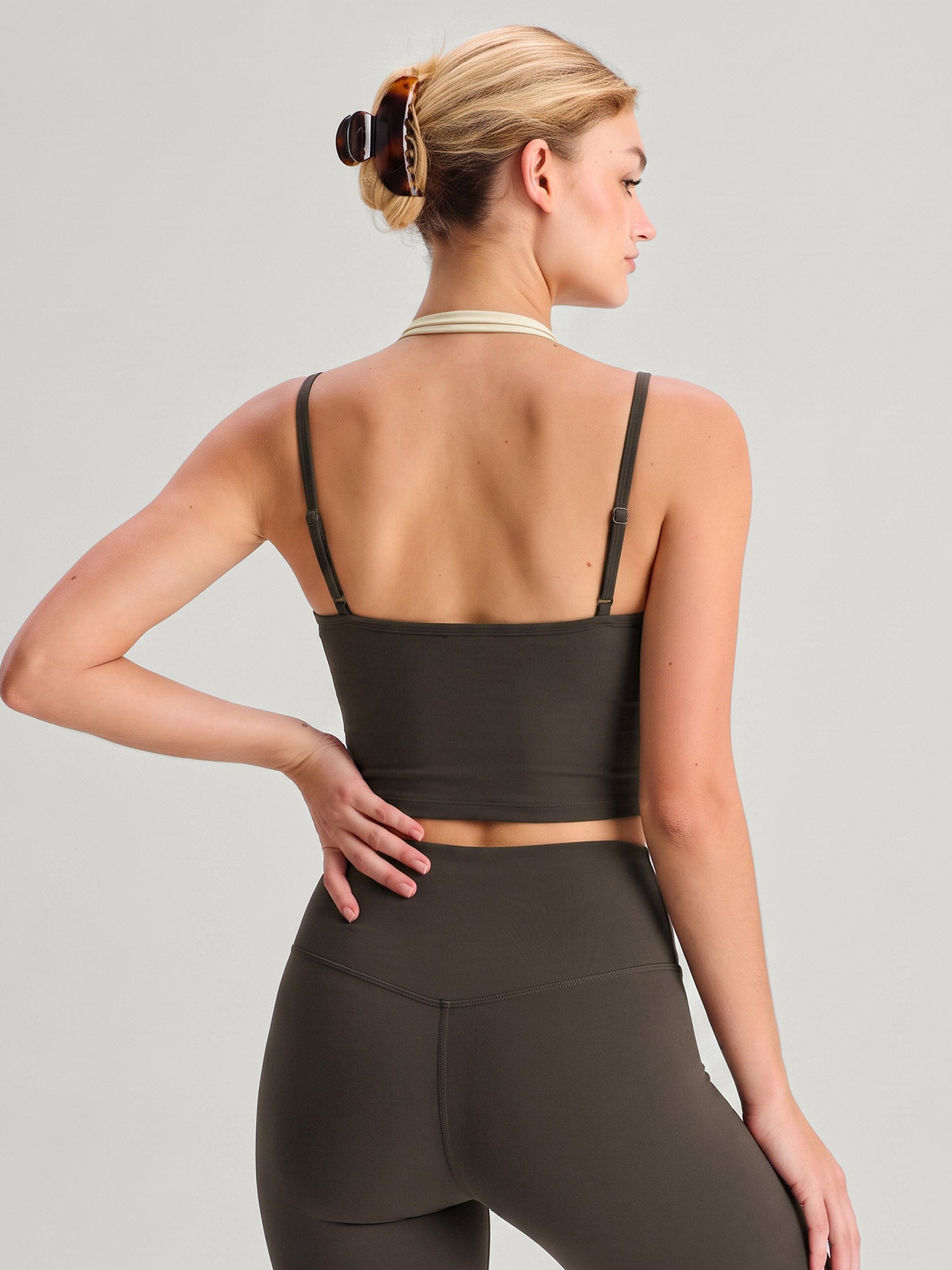 Women's Knitted Nylon Yoga Tank Top Sustainable - BERLOOK - 03