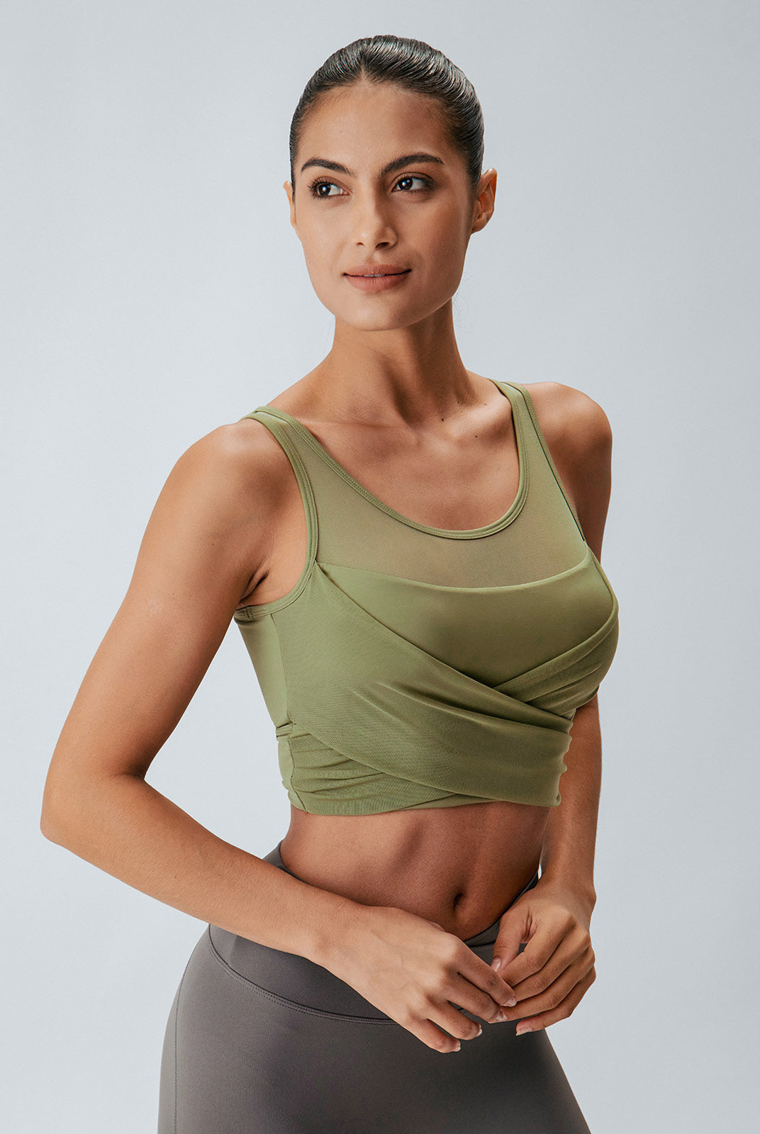 Women's Knitted Nylon Yoga Tank Top Sustainable Yoga Tops - BERLOOK