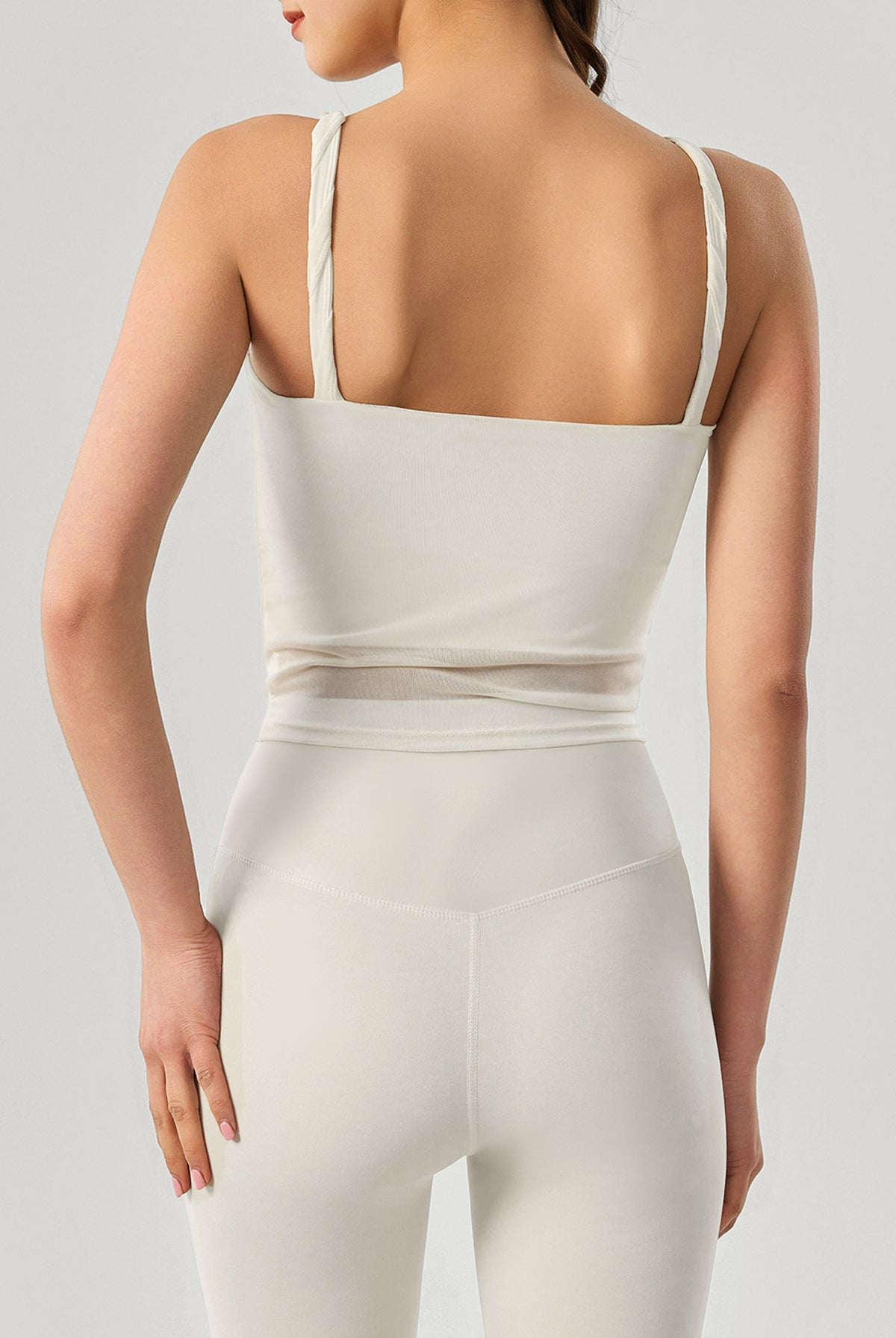 Women's Knitted Nylon Yoga Tank Tops Sustainable - BERLOOK - 03