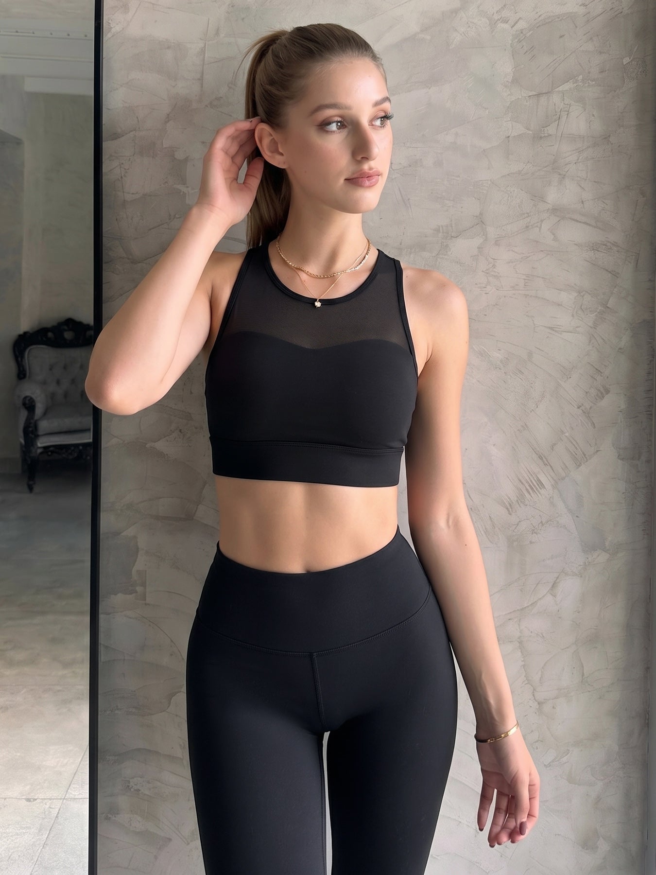 Women's Knitted Nylon Yoga Tank Tops Sustainable Yoga Tops - BERLOOK