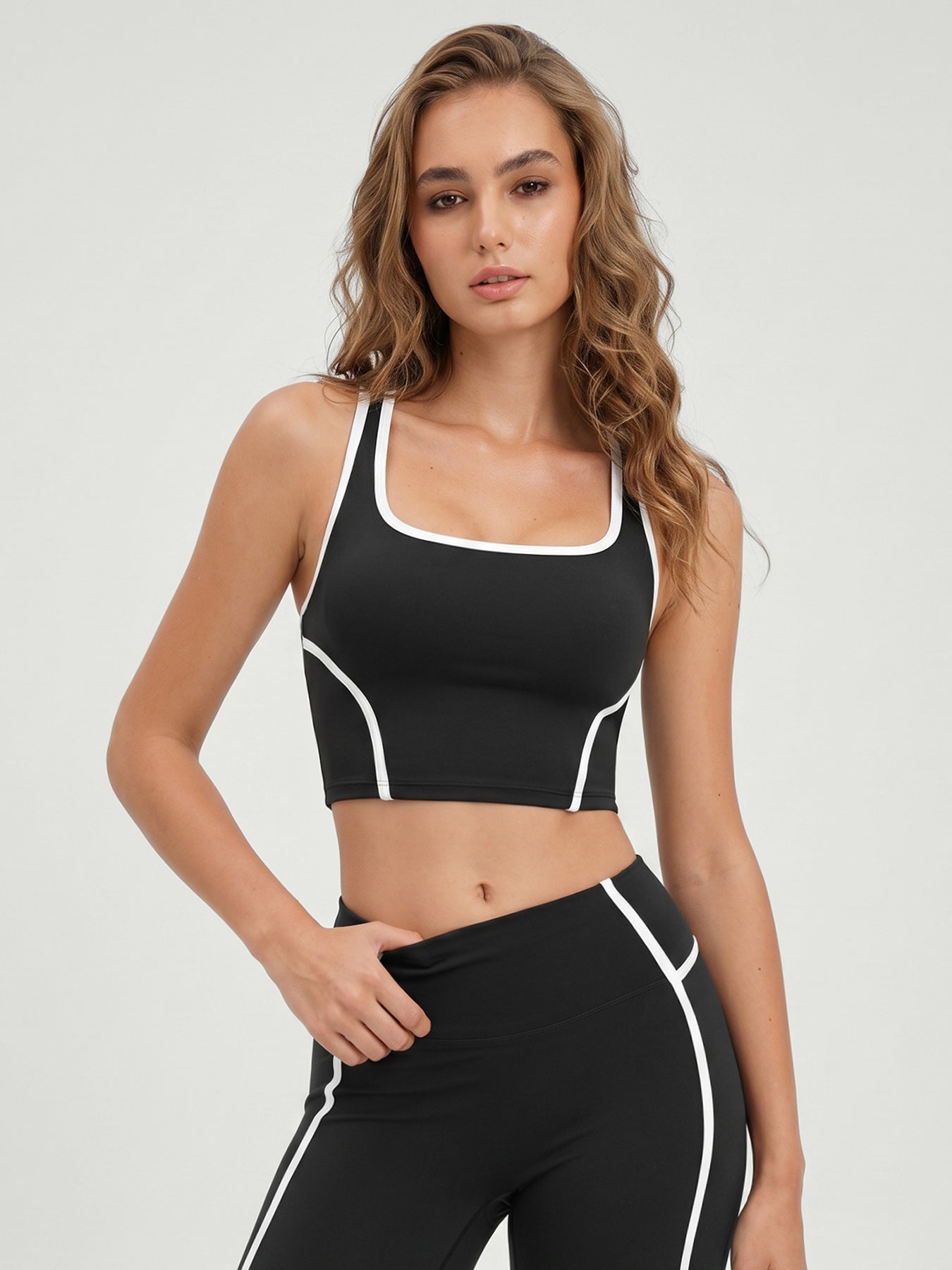 Women's Knitted Nylon Yoga Tank Tops Sustainable Yoga Tops - BERLOOK